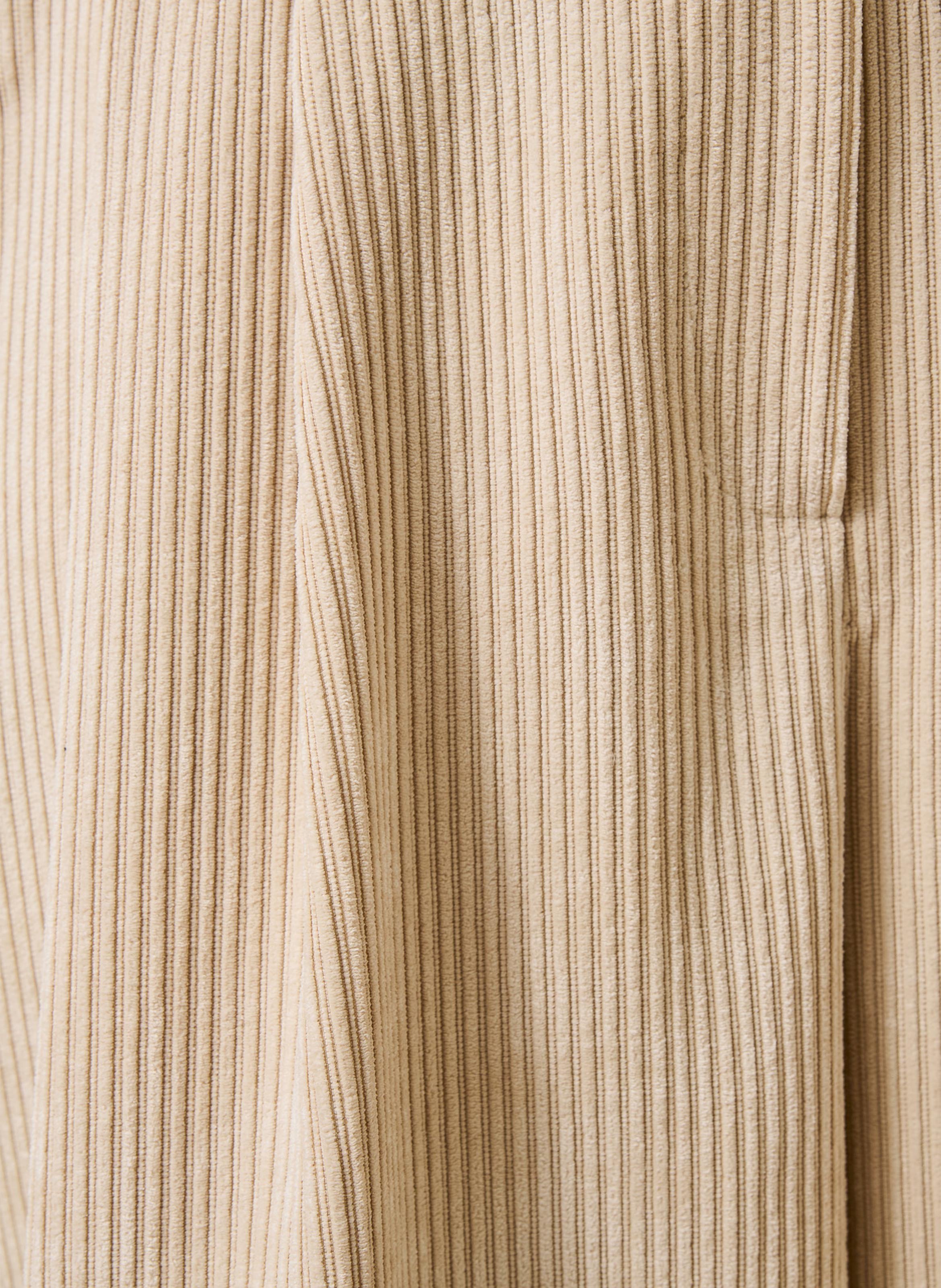 Wijde broek van corduroy | Beige LA FEE MARABOUTEE Dames