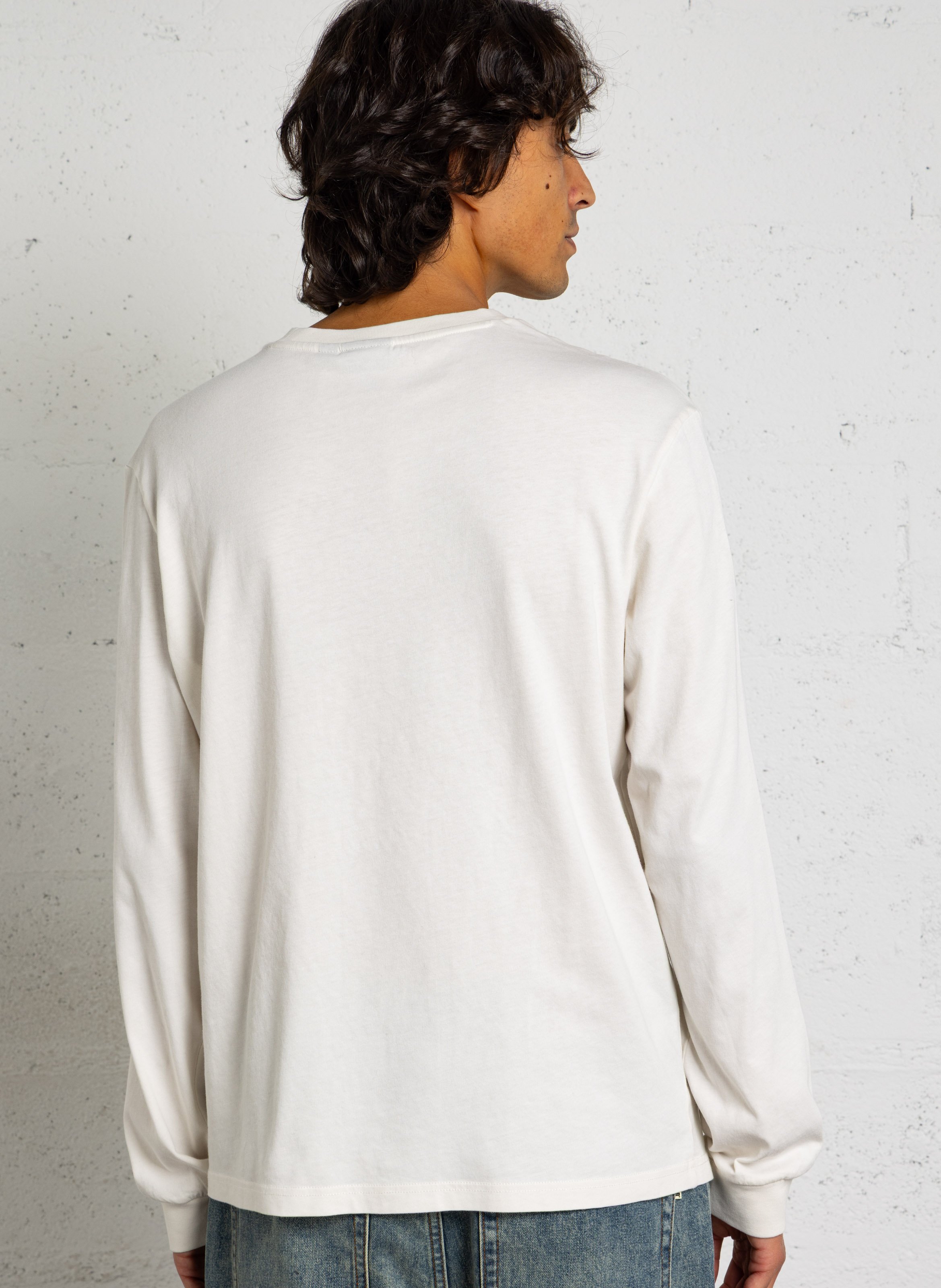 Lange mouwen T-shirt met print van katoen NAPAPIJRI Wit