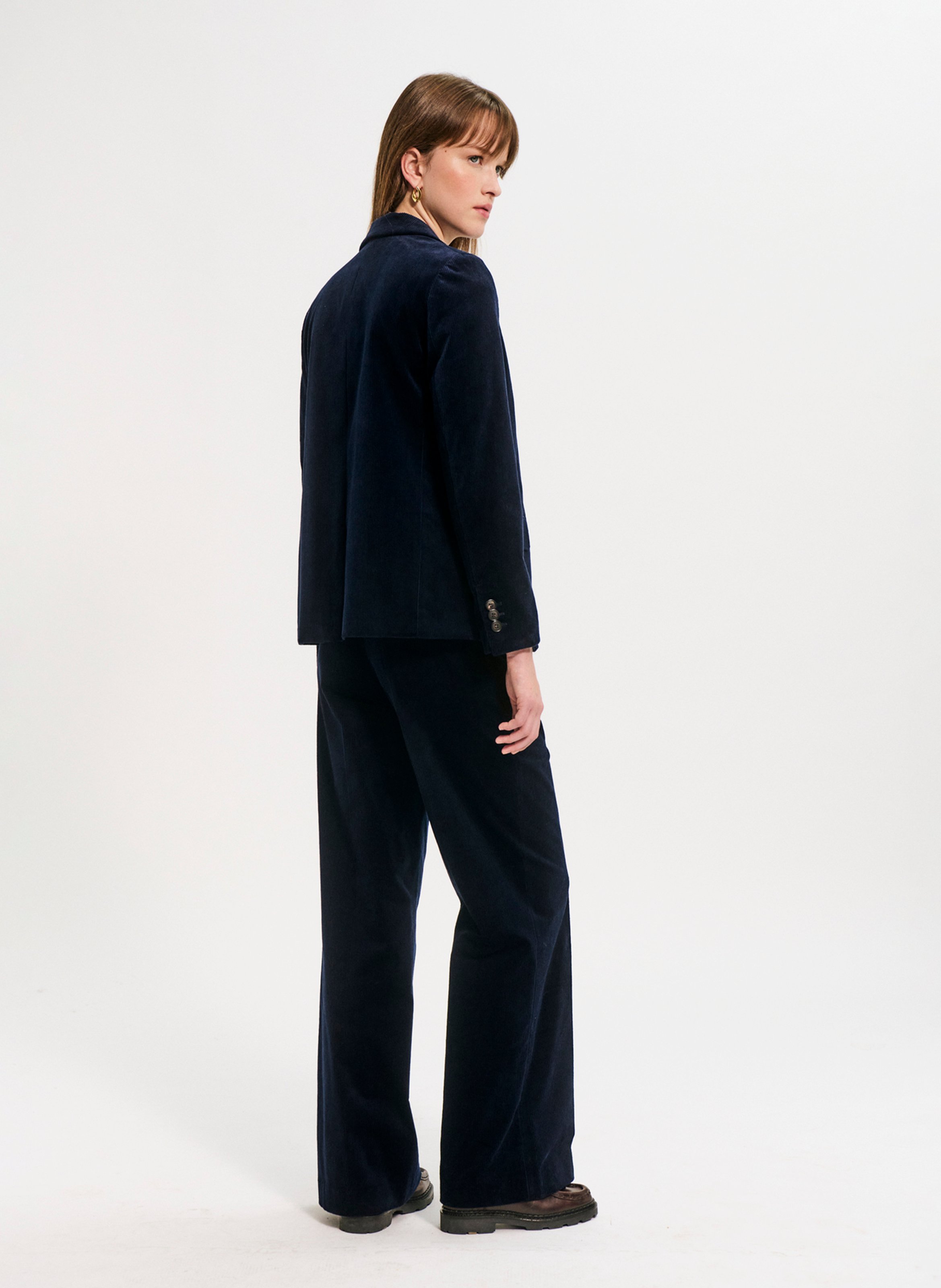 Straight blazer in cotton blend PABLO Blue
