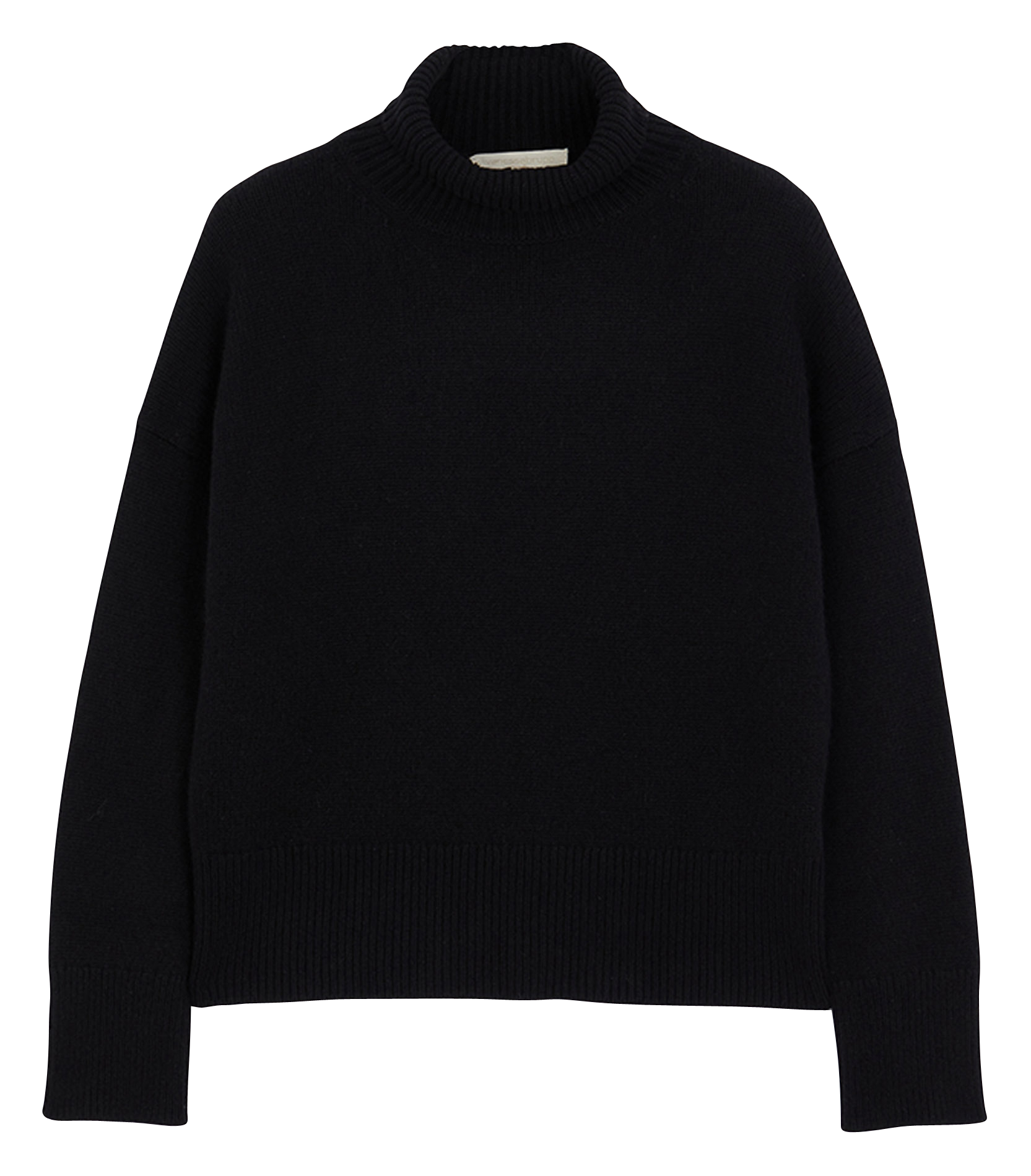 Col roulé en laine Noir