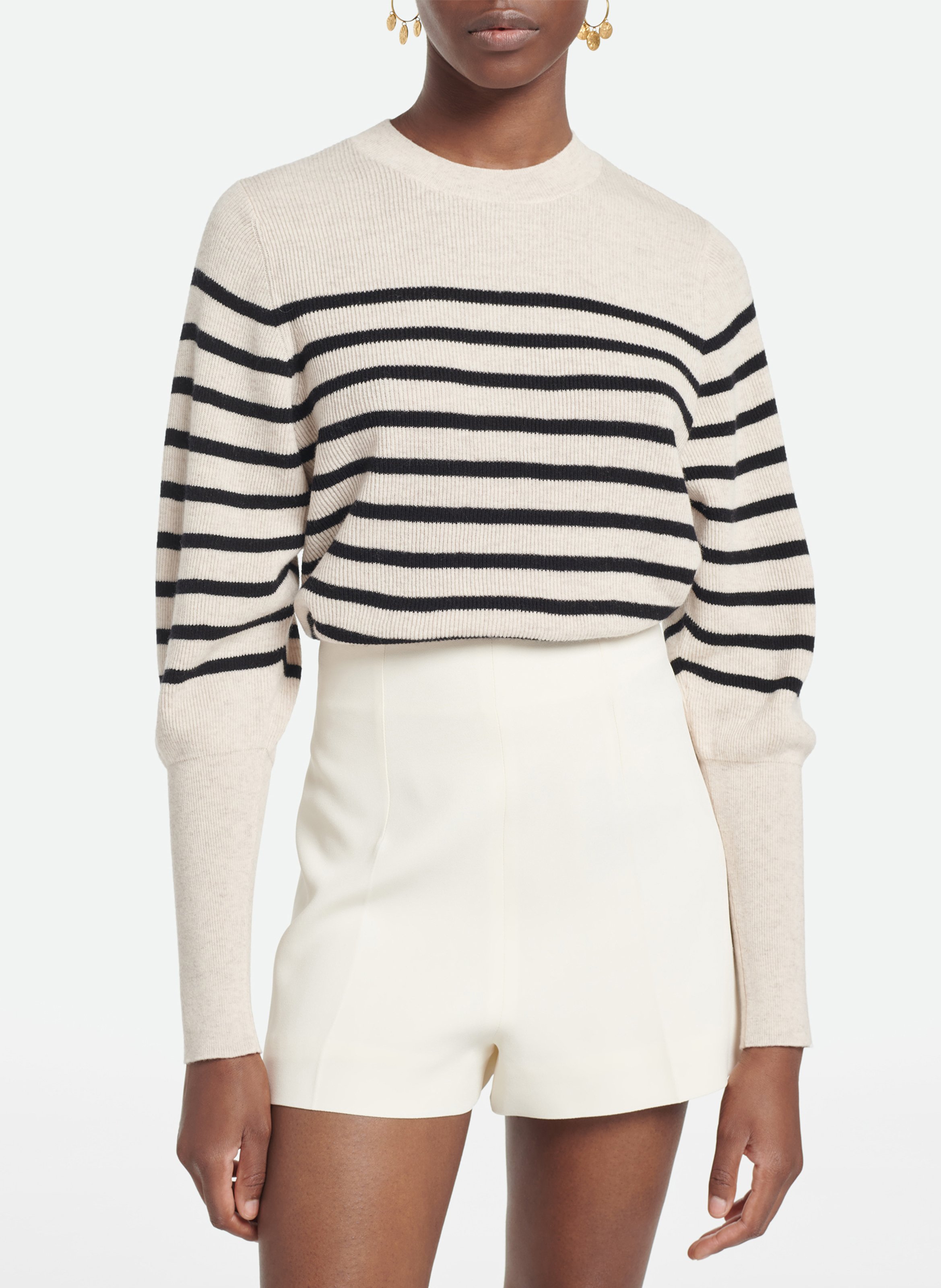 Wool sweater with balloon sleeves MulticoloredVANESSA BRUNO