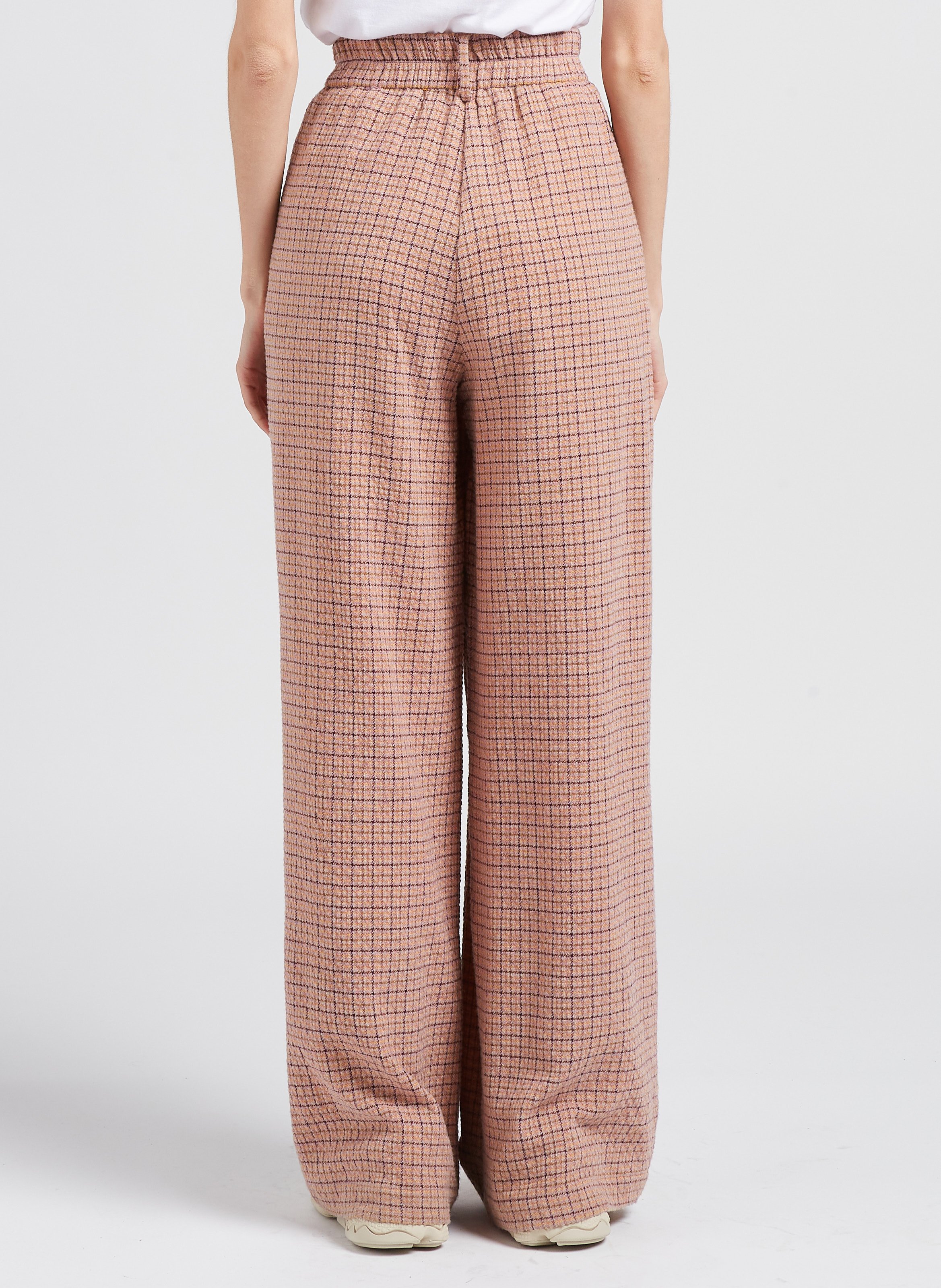 Wide-leg wool-blend pants MOMONI Pink