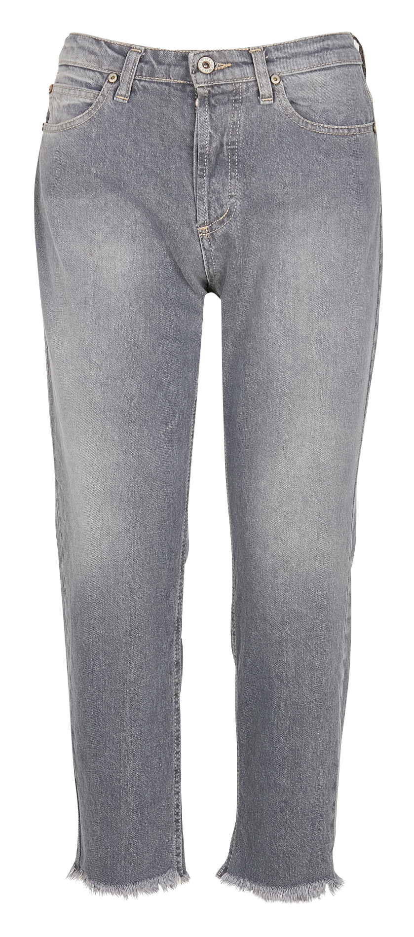 Cotton straight jeans PLEASE Grey