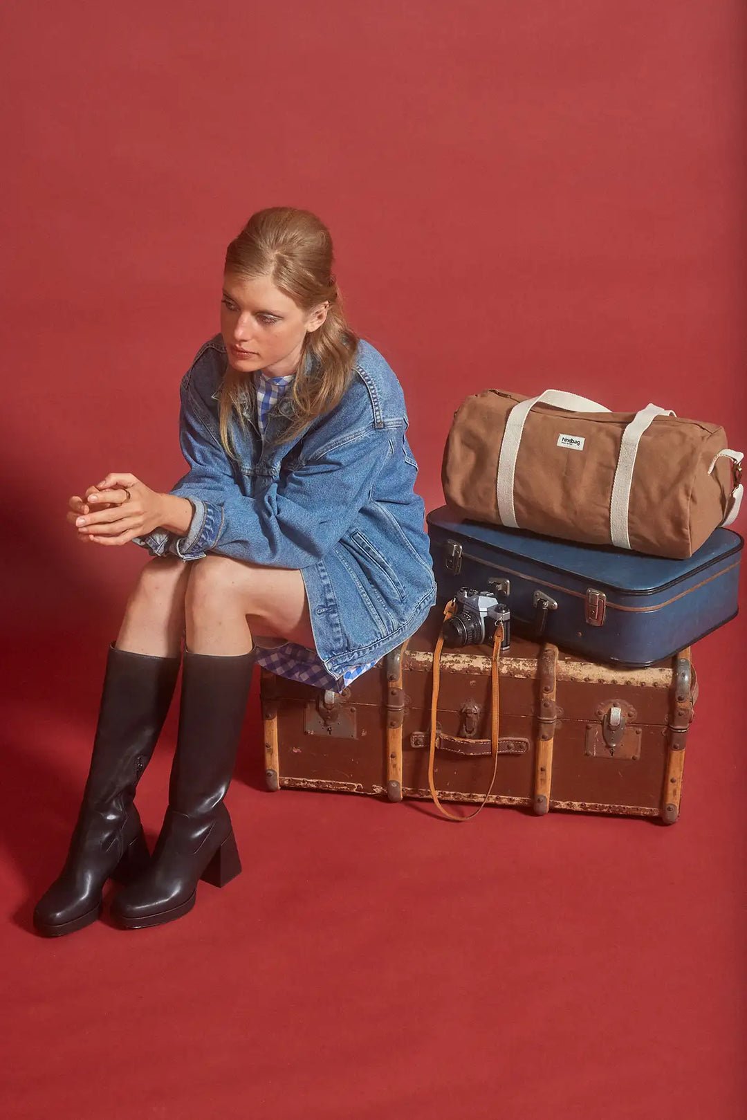 Cotton weekend bag HINDBAG Brown