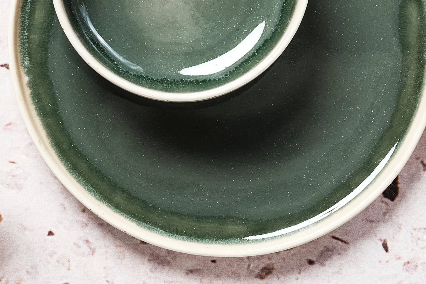 Oxygen plate ø21.5cm - 6 pieces - powder pink BJORN Green