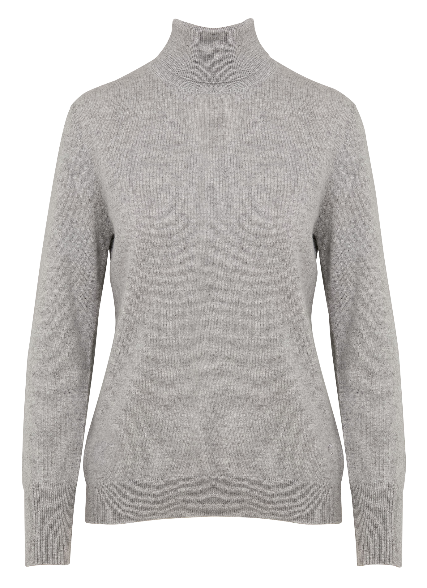 Cashmere straight-cut turtleneck sweater CAROLL Grey