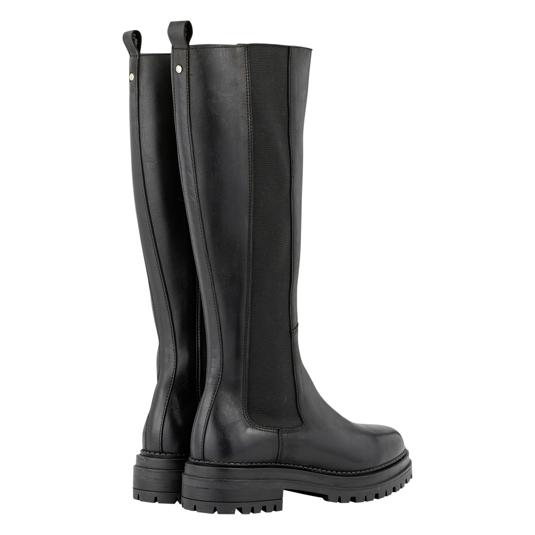 Chary suede flat boots COSMOPARIS Black