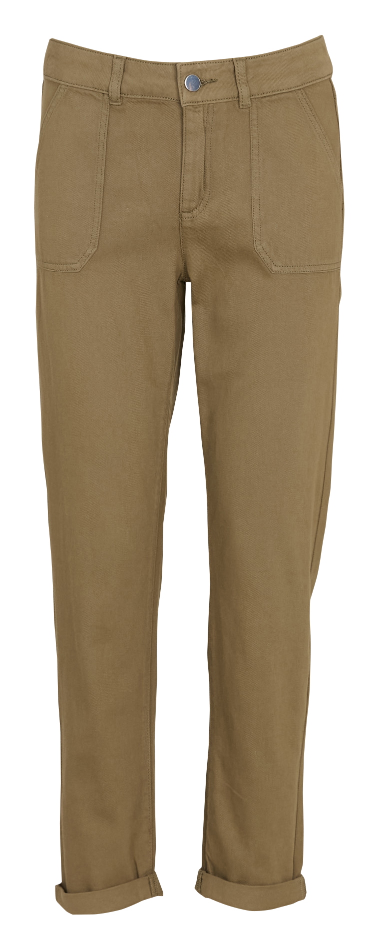 Pantalon slim taille haute en coton MAISON 123 Vert