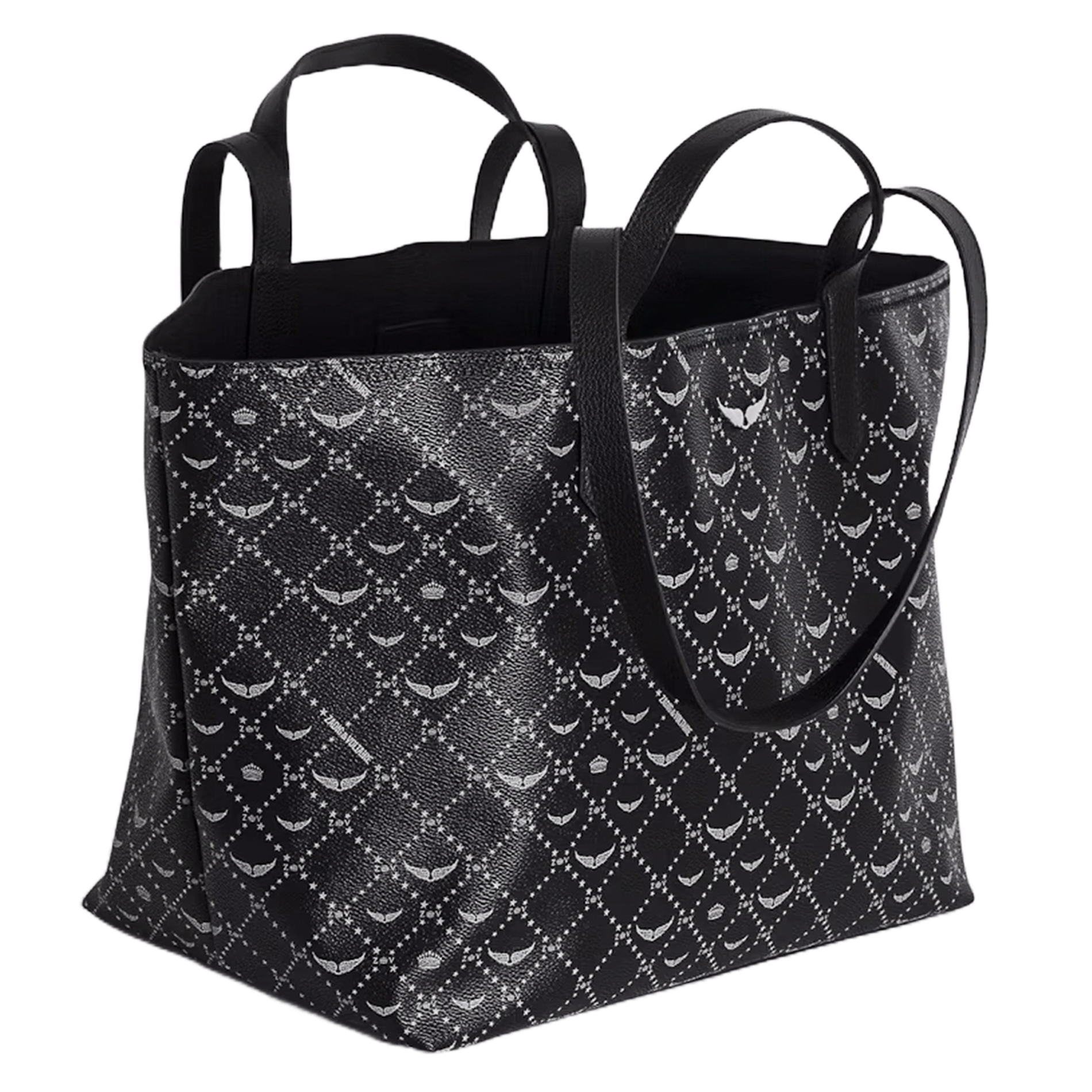 Shopper tas met print ZADIG&VOLTAIRE Zwart
