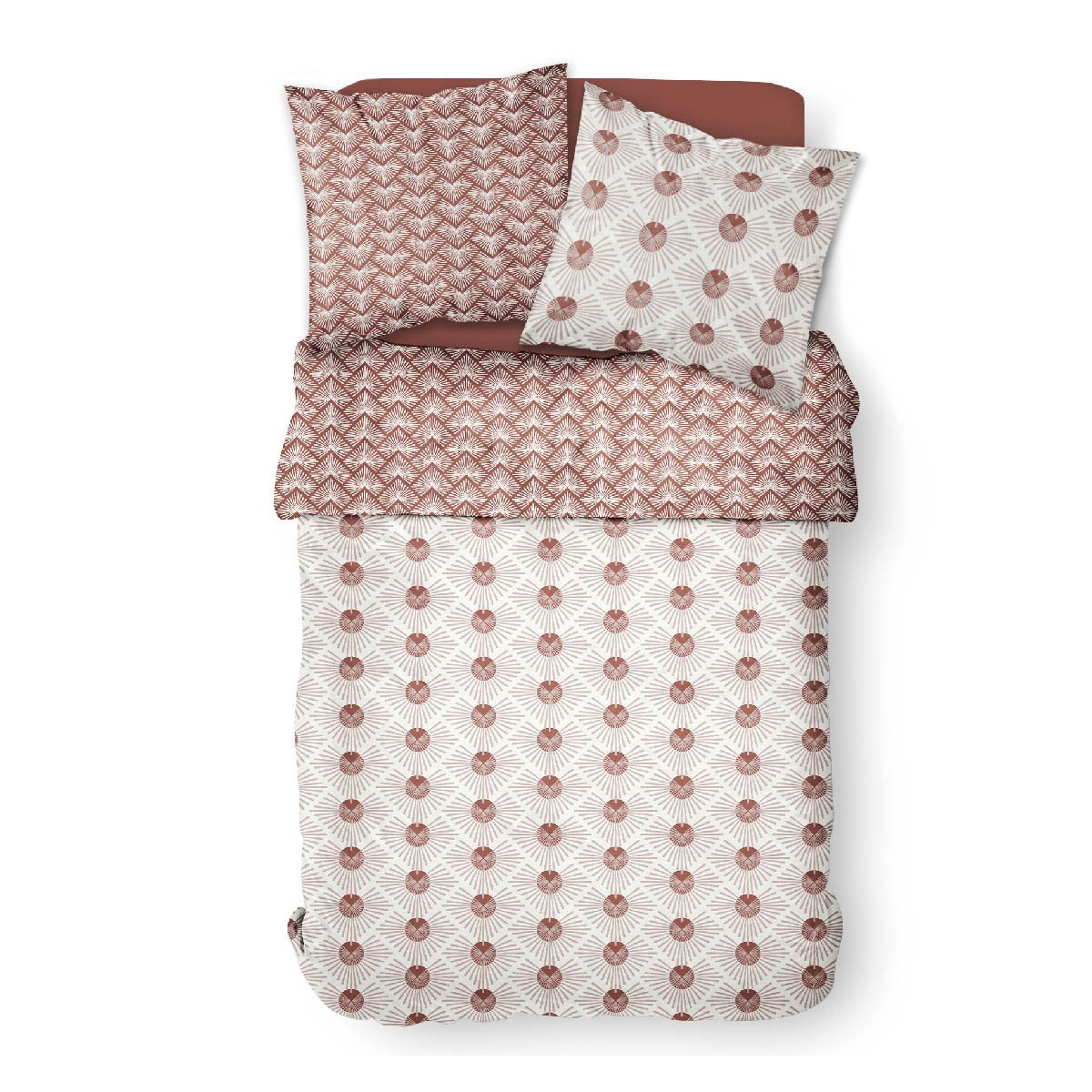 Printed cotton bedding set TODAY LINGE DE MAISON White