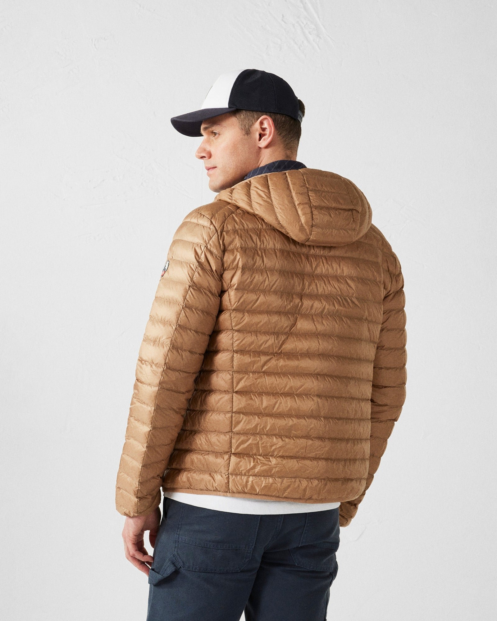 Lightweight hooded puffer jacket nico JOTT Brown