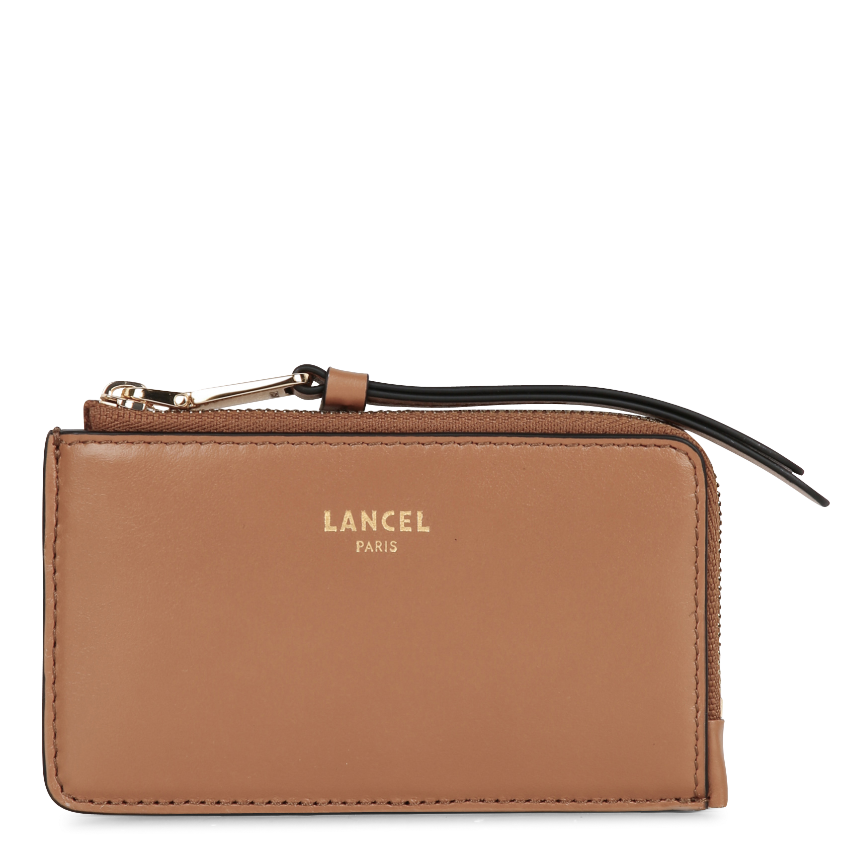 Porte-cartes en cuir LANCEL Beige
