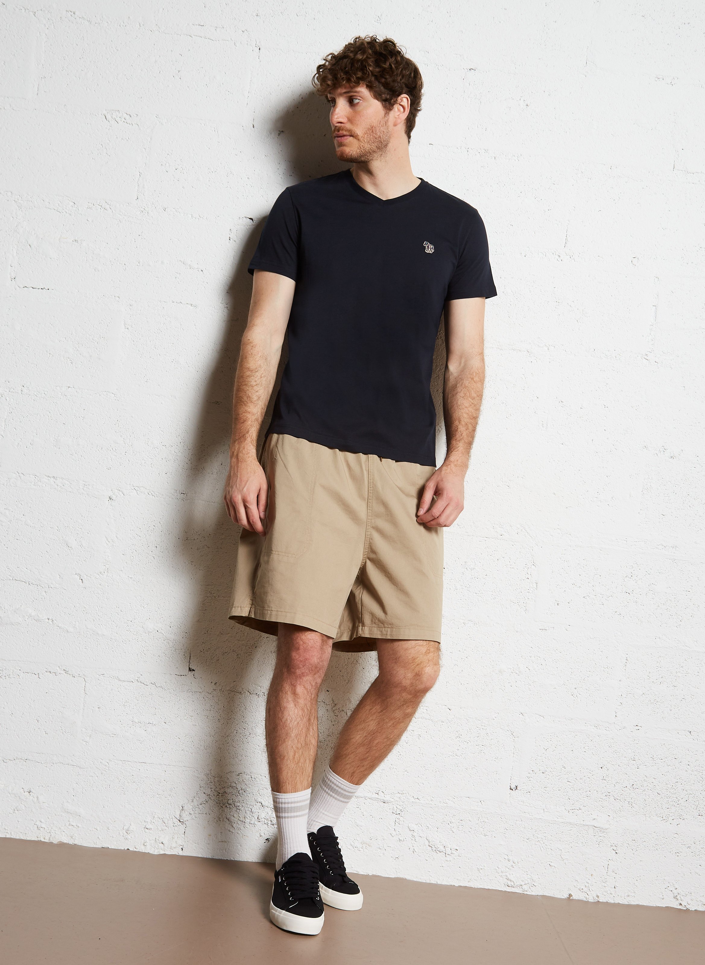 Straight cotton shorts DICKIES Beige