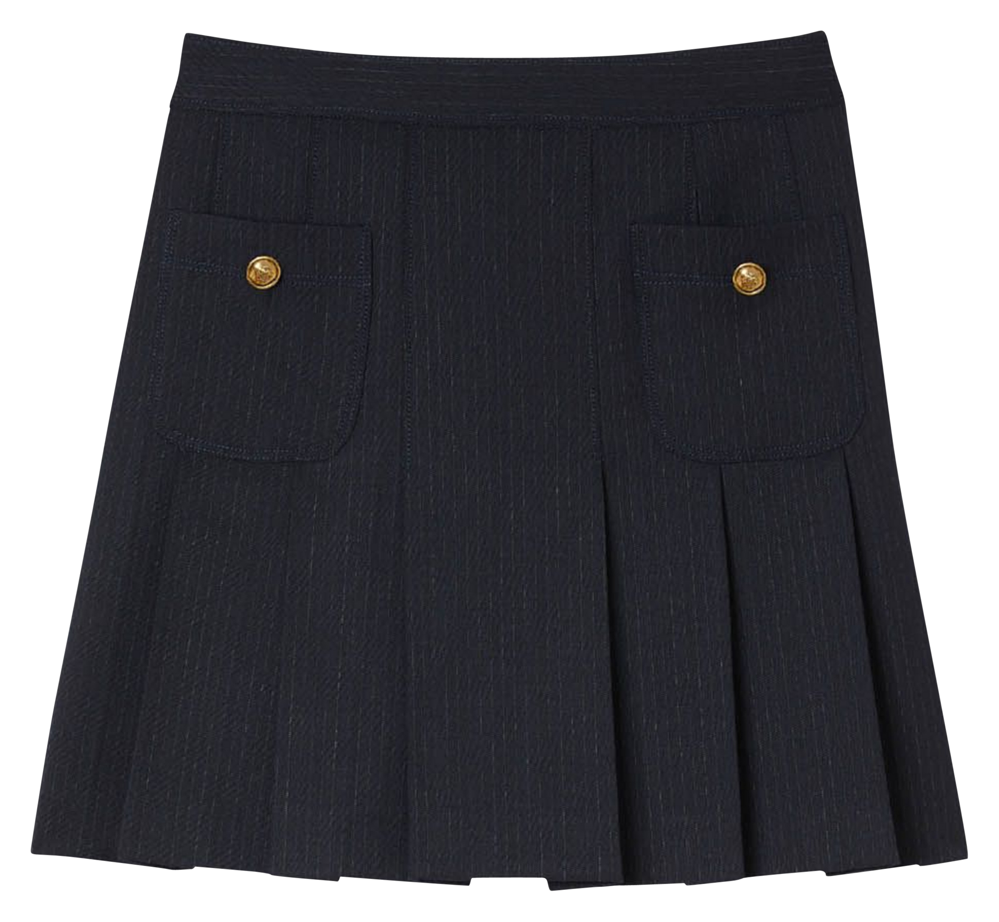 Korte wollen rok met hoge taille SANDRO Blauw
