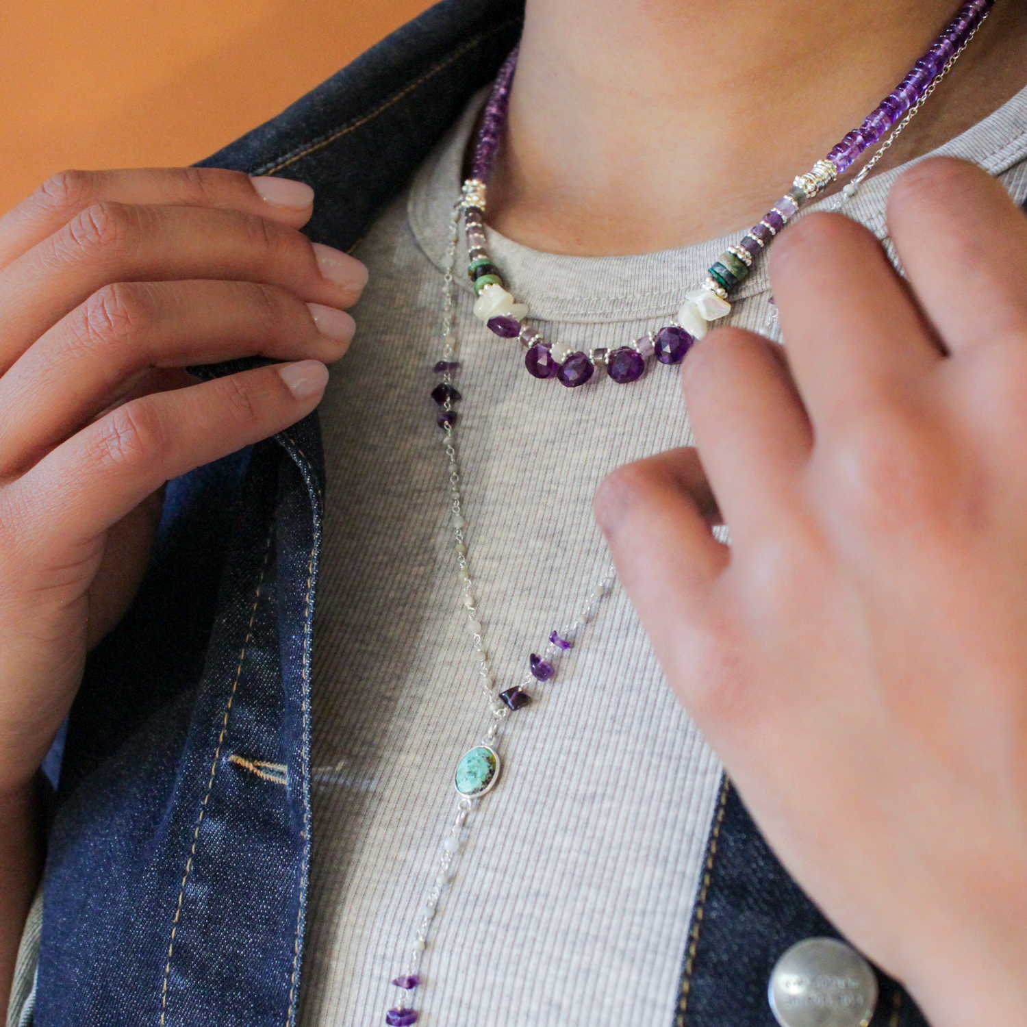 Collier heishi gouttes - joanne L'ATELIER DES DAMES Argent