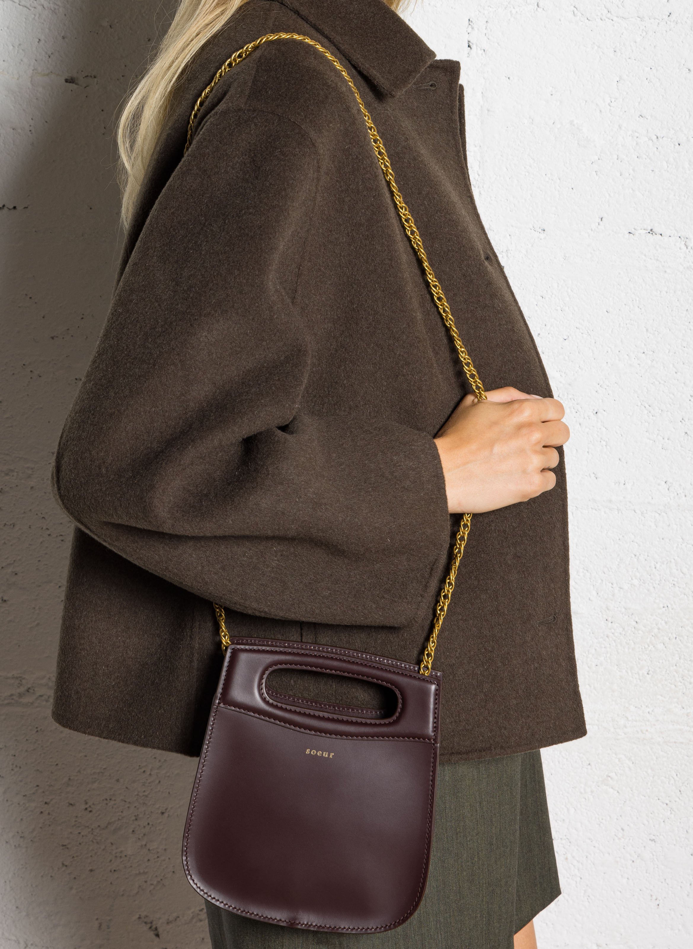 Dori leather shoulder bag SOEUR Red