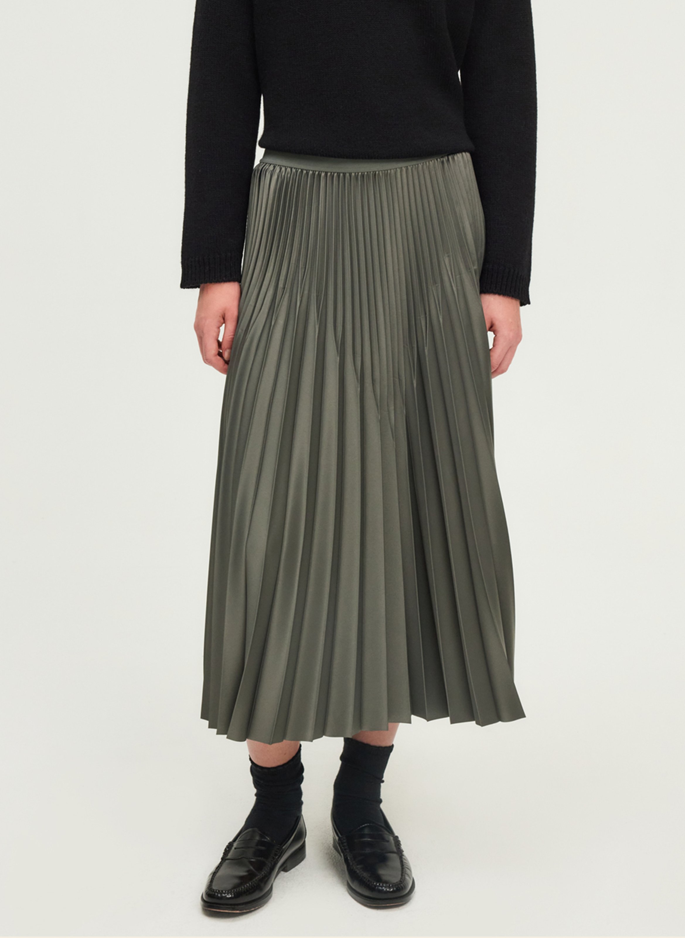 Jupe midi plissée PABLO