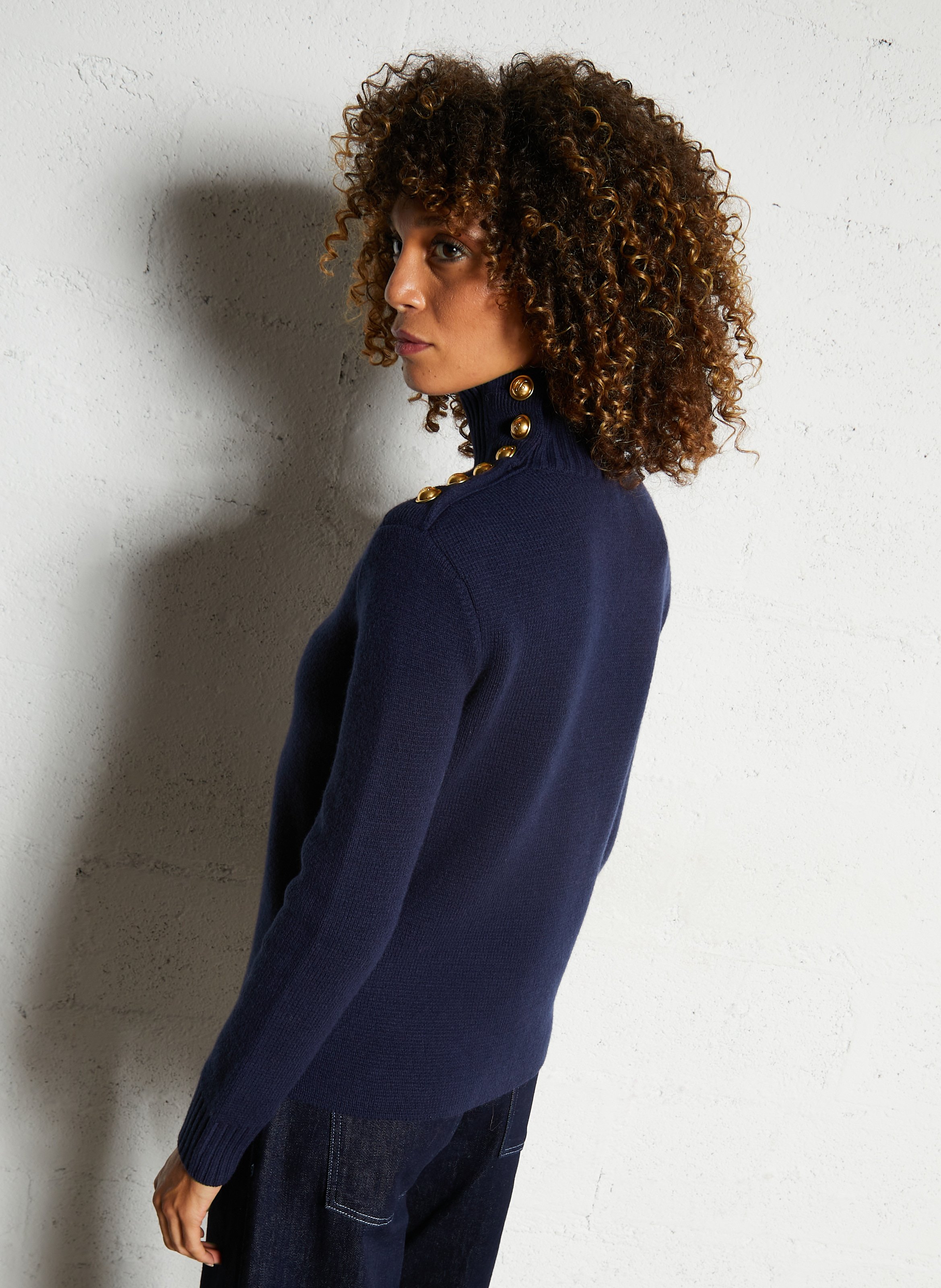 Gerade geschnittener Wollpullover LAURENCE BRAS Blau