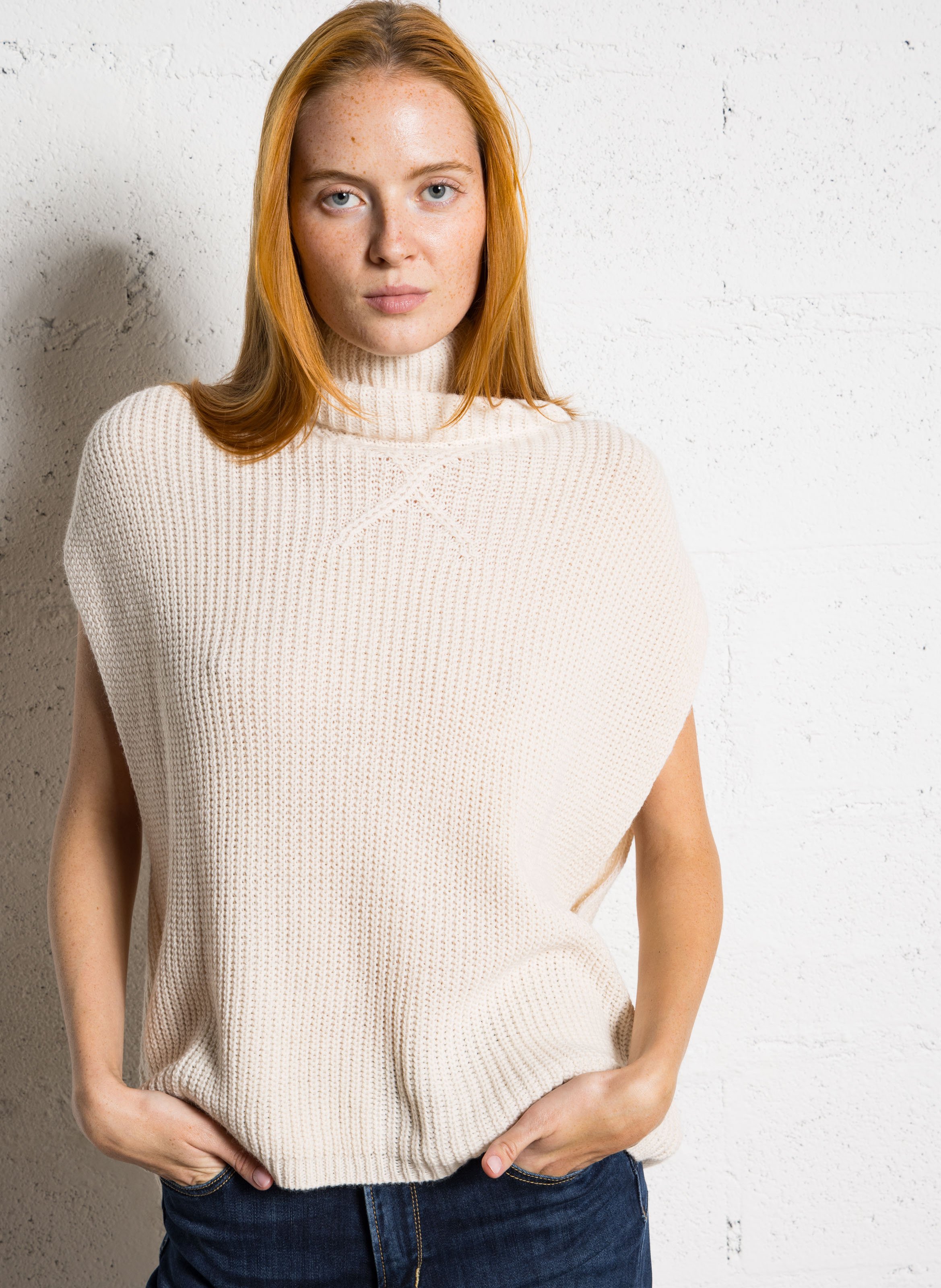 Pull oversize col roulé PLEASE