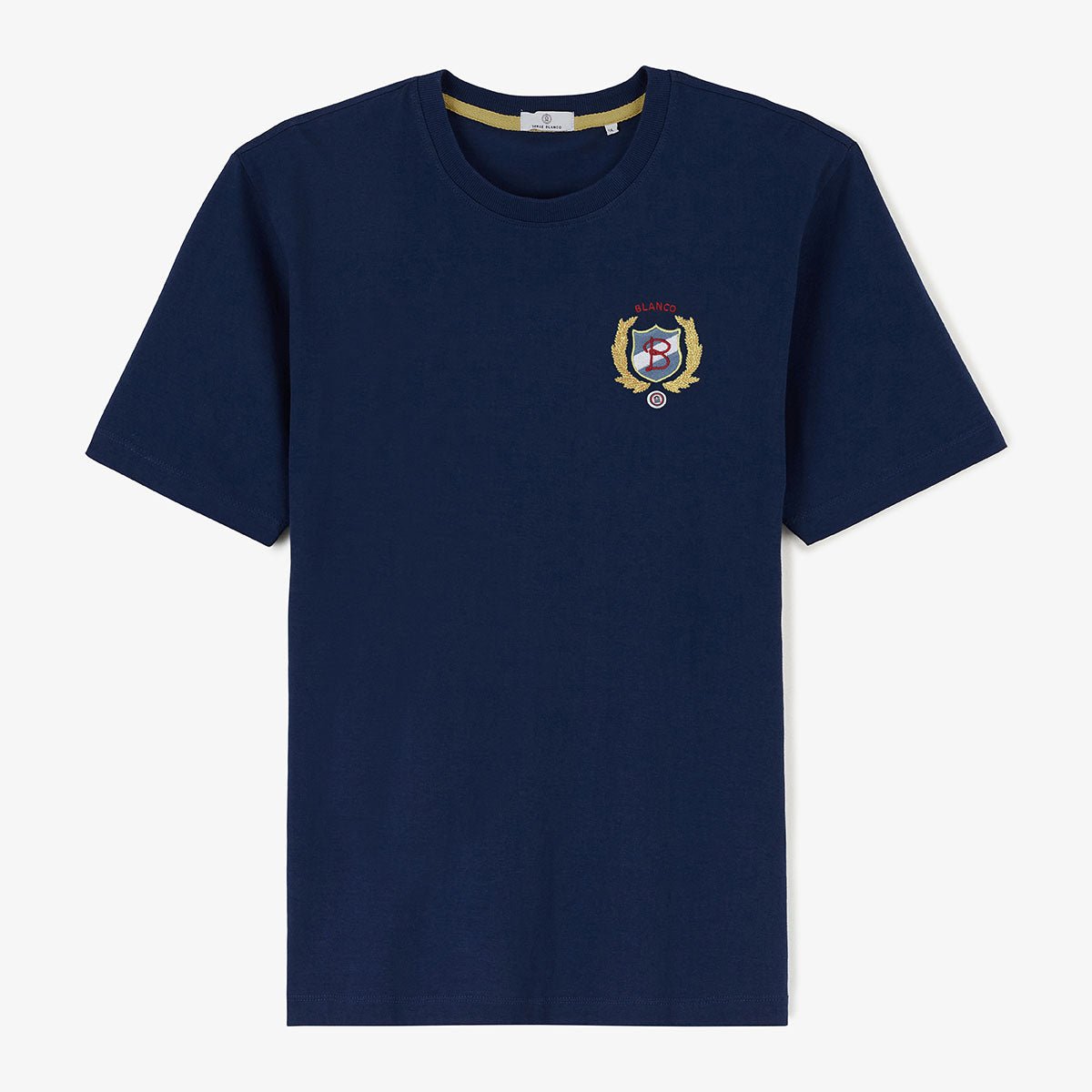 Short-sleeved embroidered T-shirt SERGE BLANCO Blue