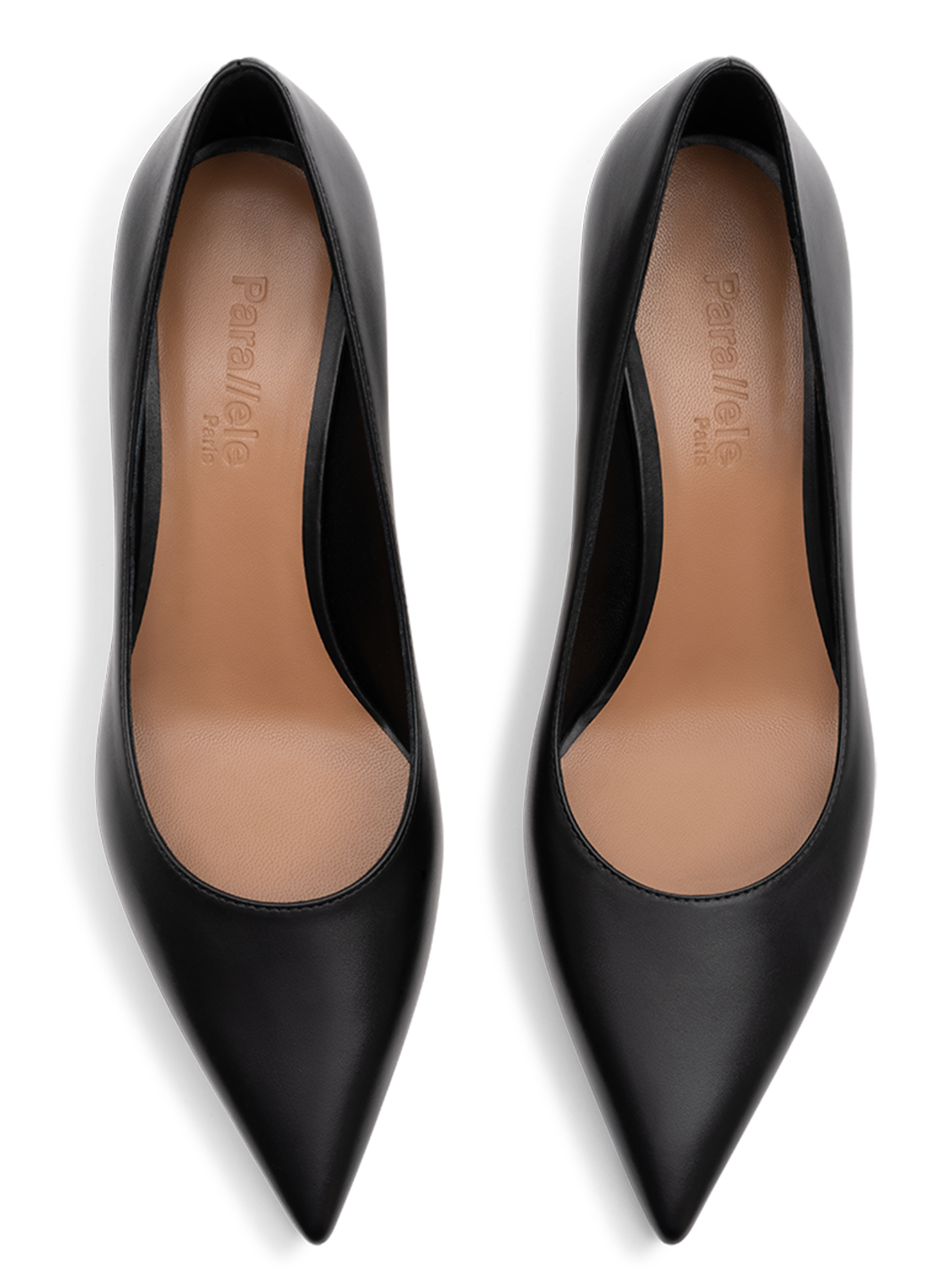 Black smooth leather pumps PARALLELE PARIS Black