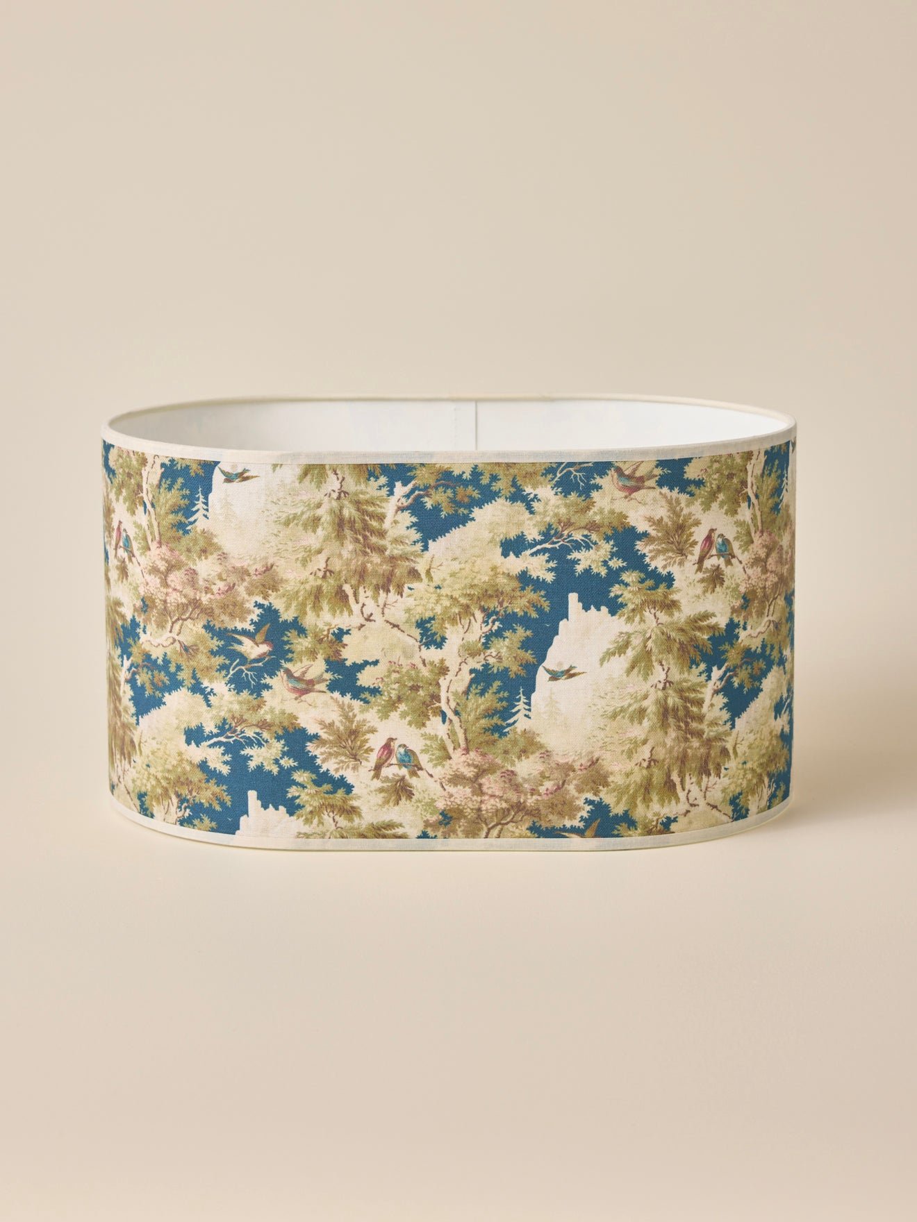 Oval floral printed lampshade - large size victory CYRILLUS Blue