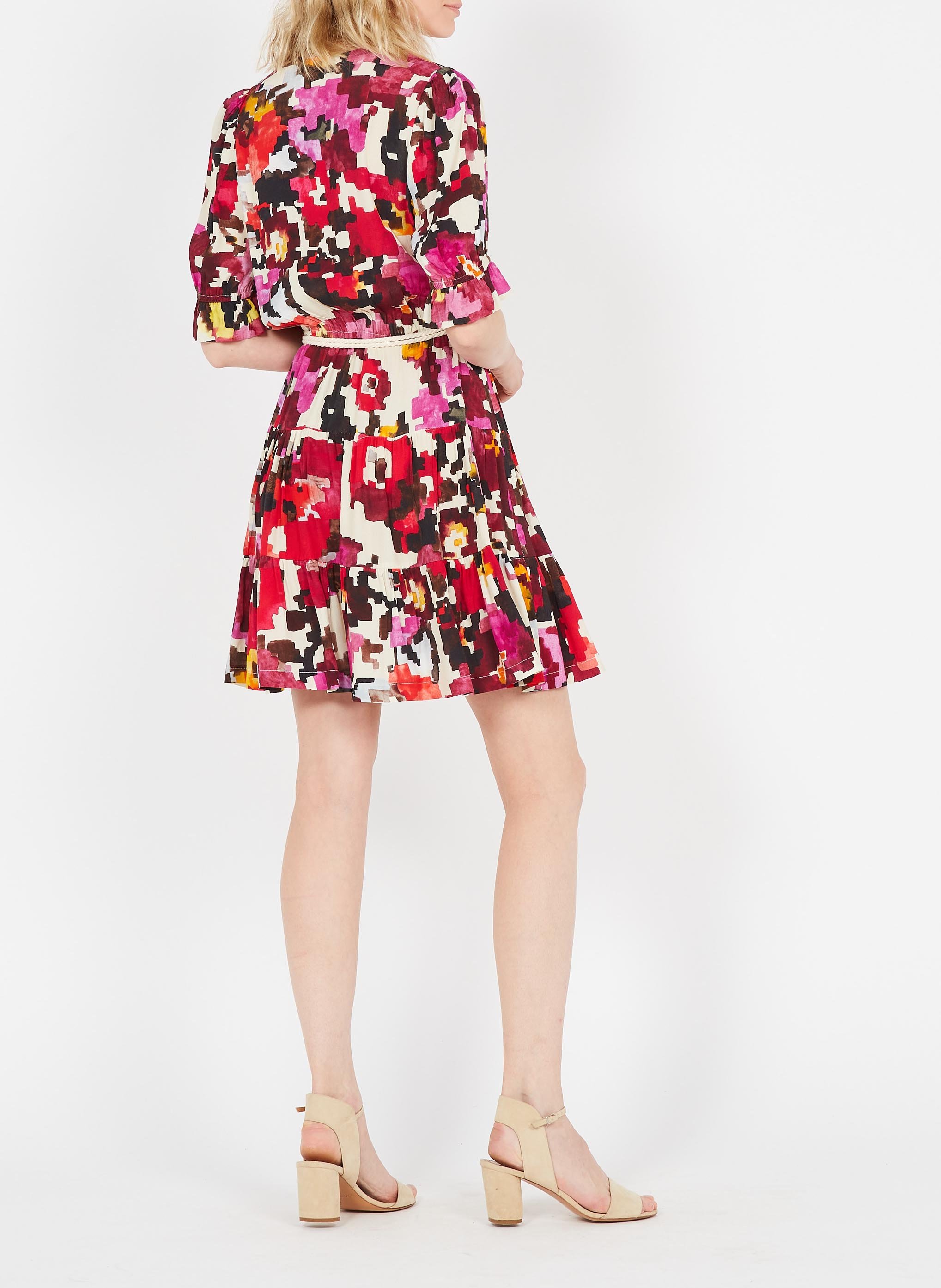 Long printed V-neck dress LA PETITE FRANCAISE Multicolored