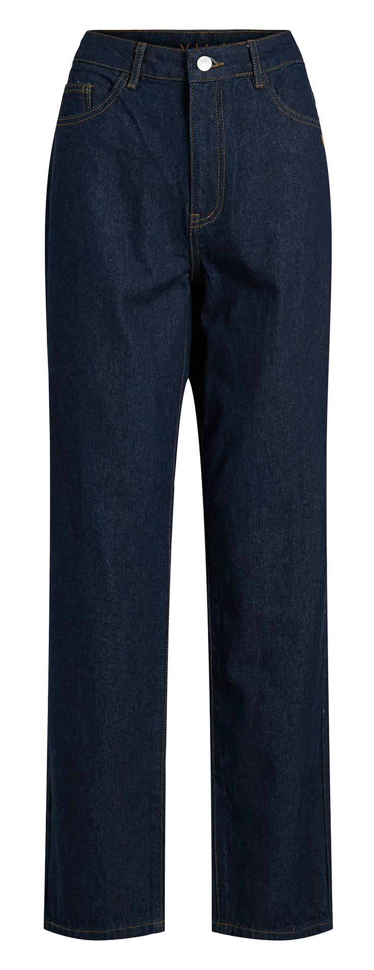 Cotton straight jeans VILA Blue
