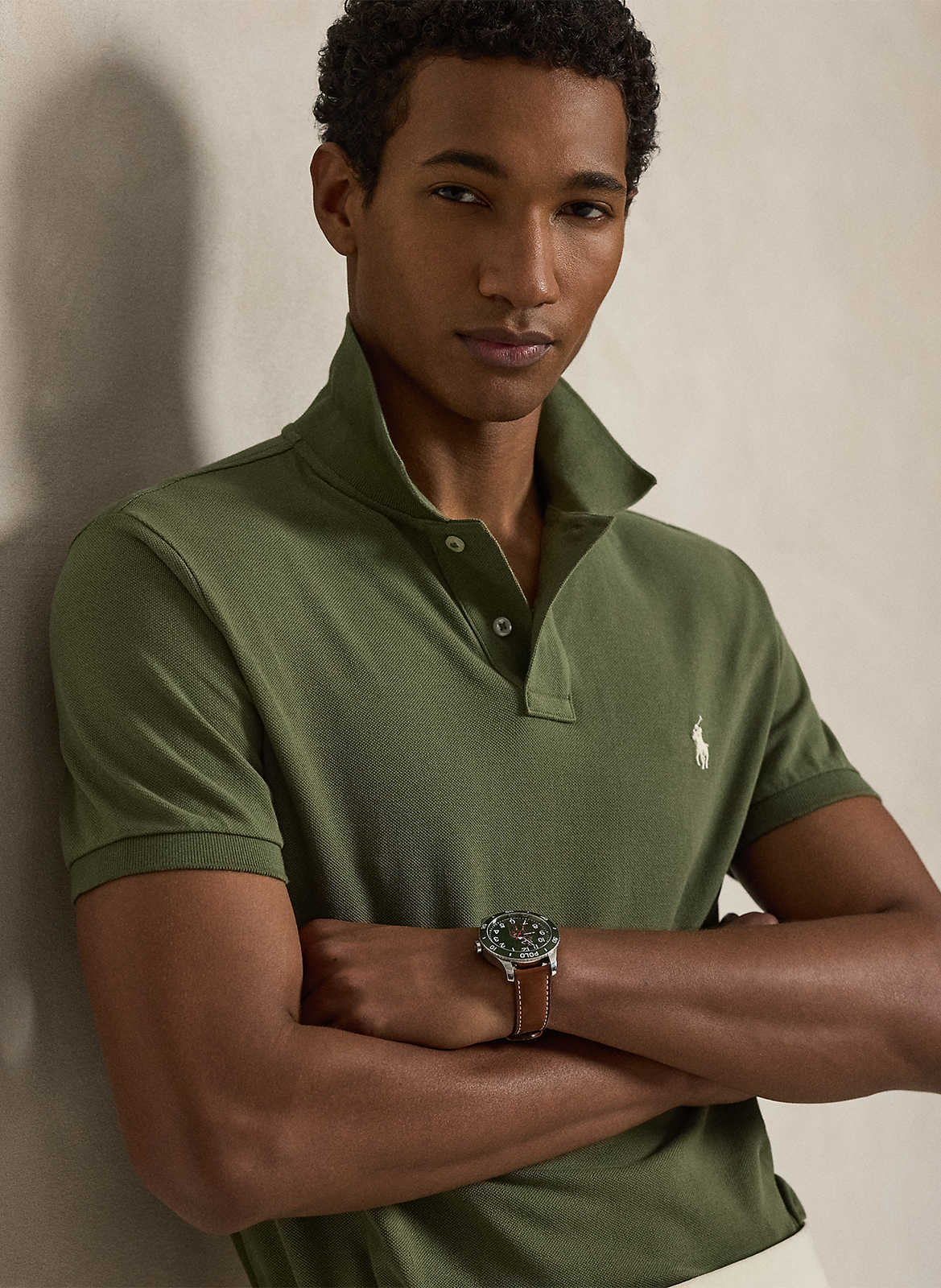 Custom-fit cotton polo shirt POLO RALPH LAUREN Green