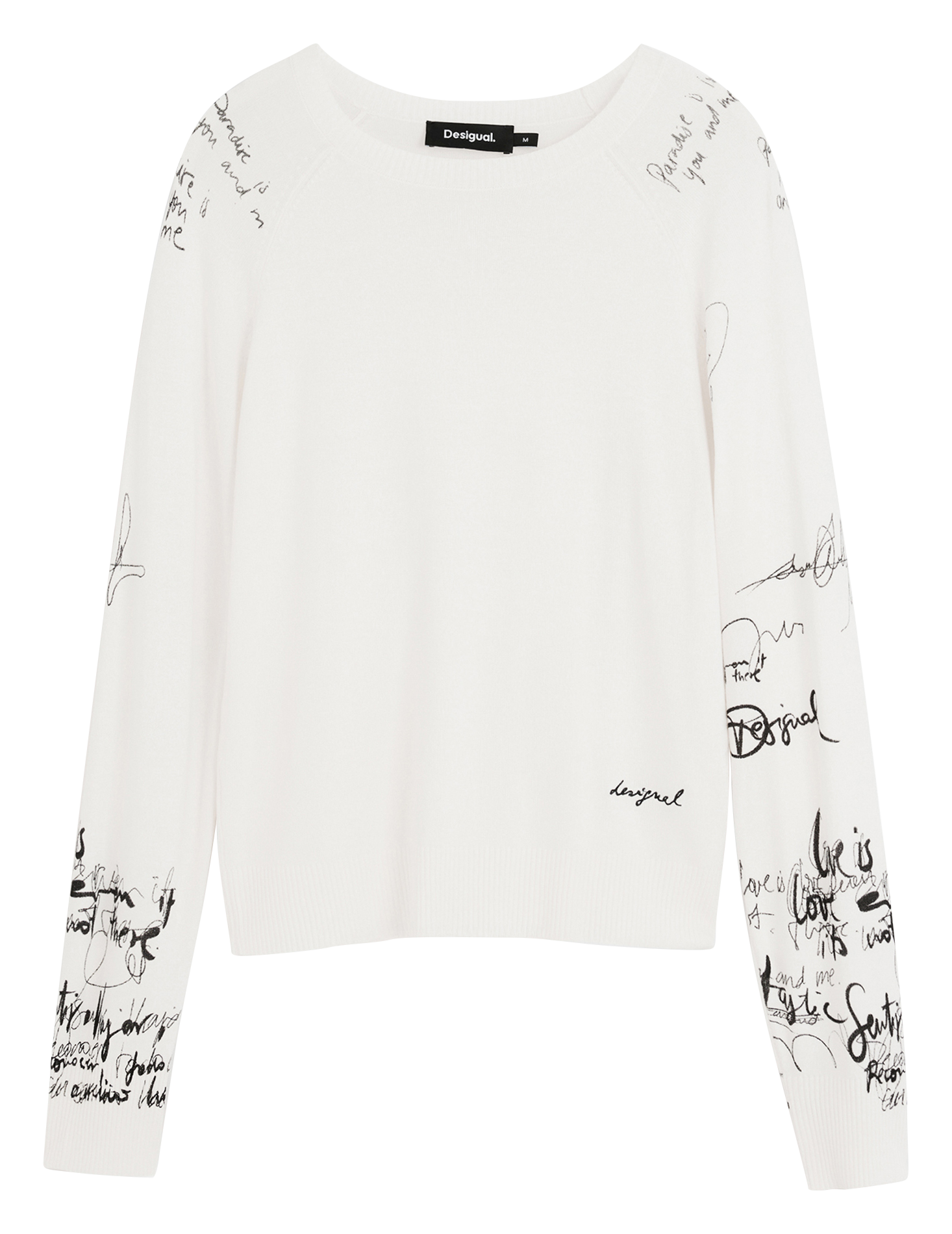Tee-shirt col bateau droit imprimé DESIGUAL Blanc