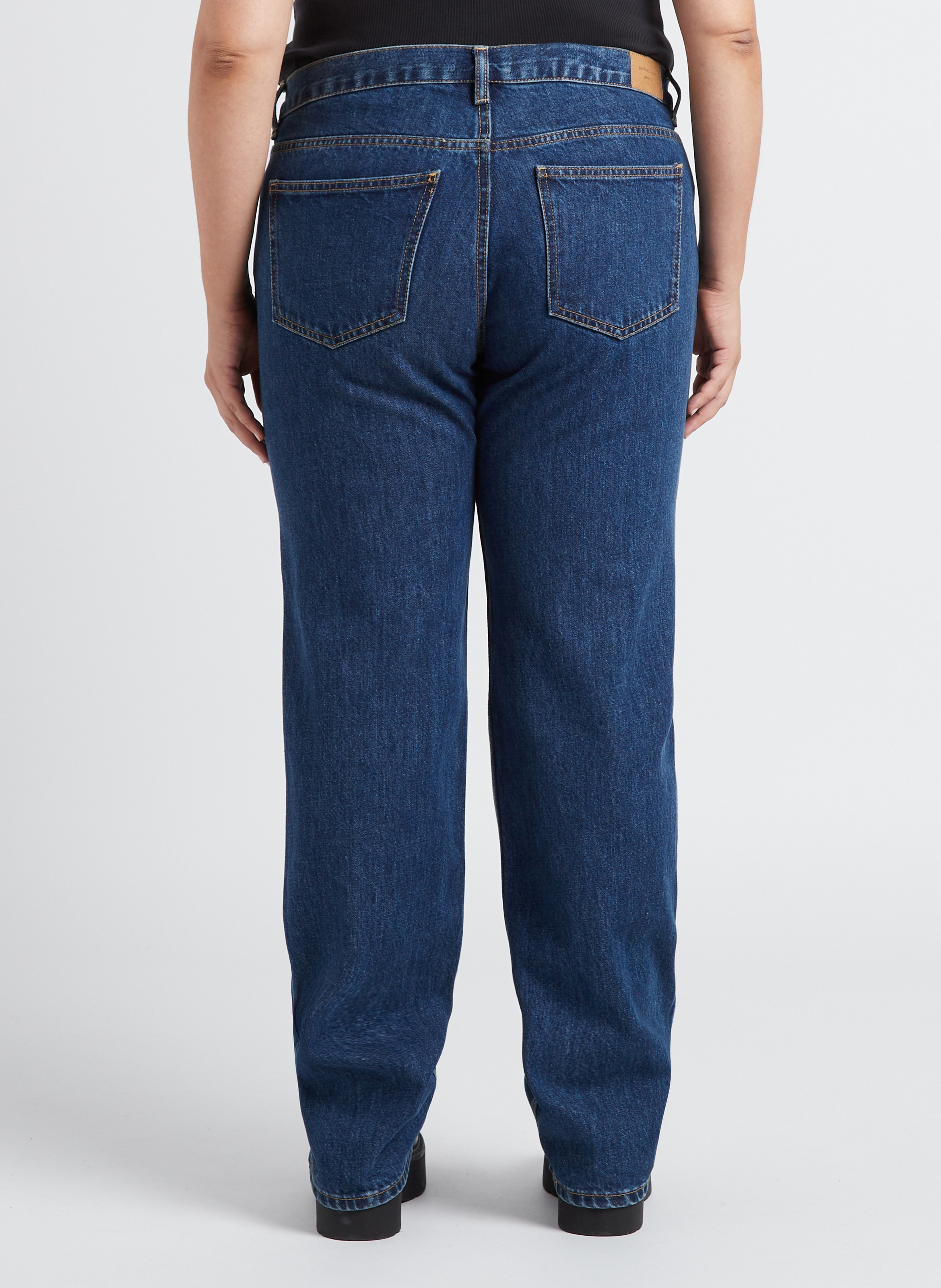 Jean droit en coton GINA TRICOT Bleu