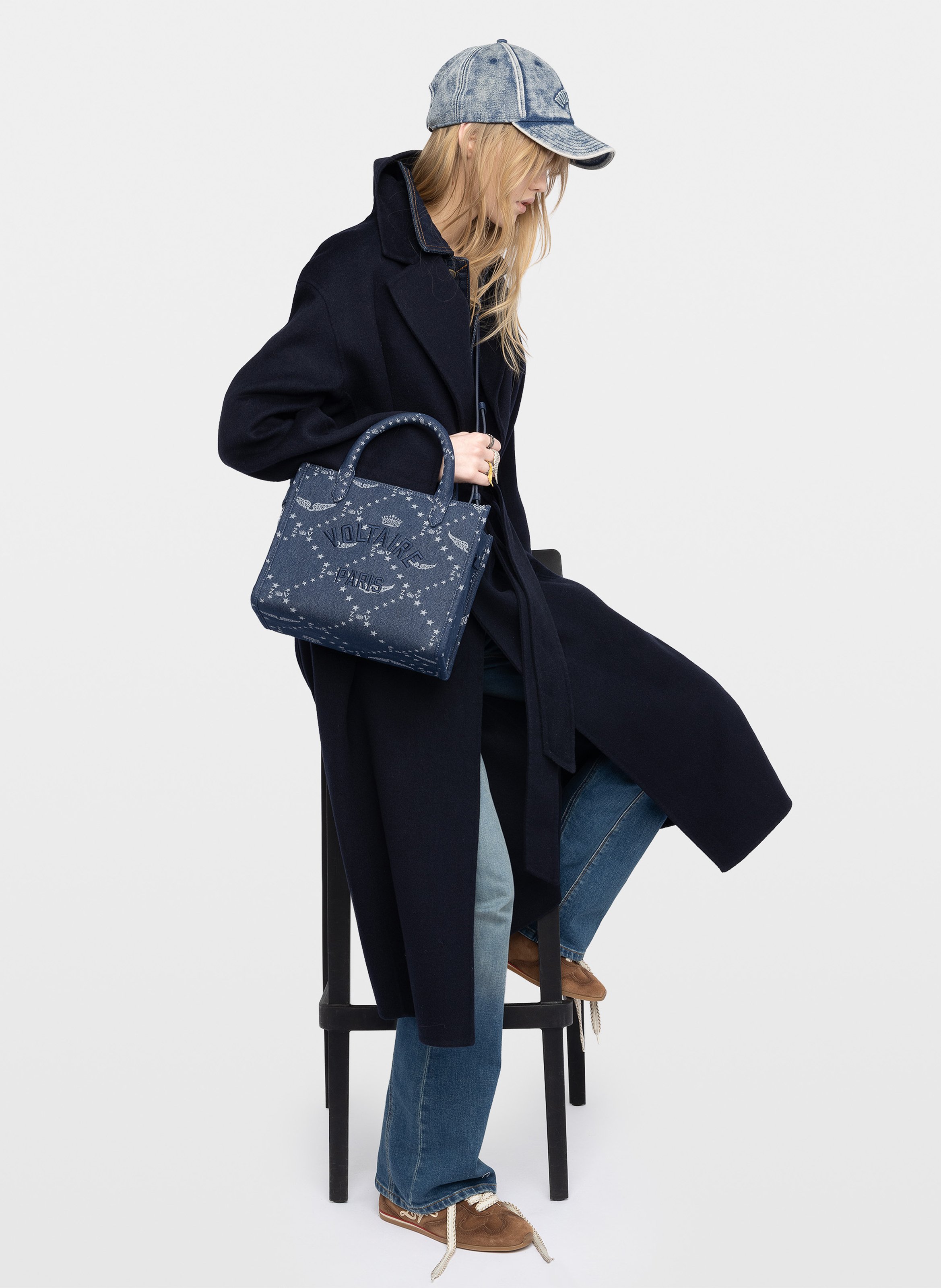 Handtasche aus Baumwolle ZADIG&VOLTAIRE Blau