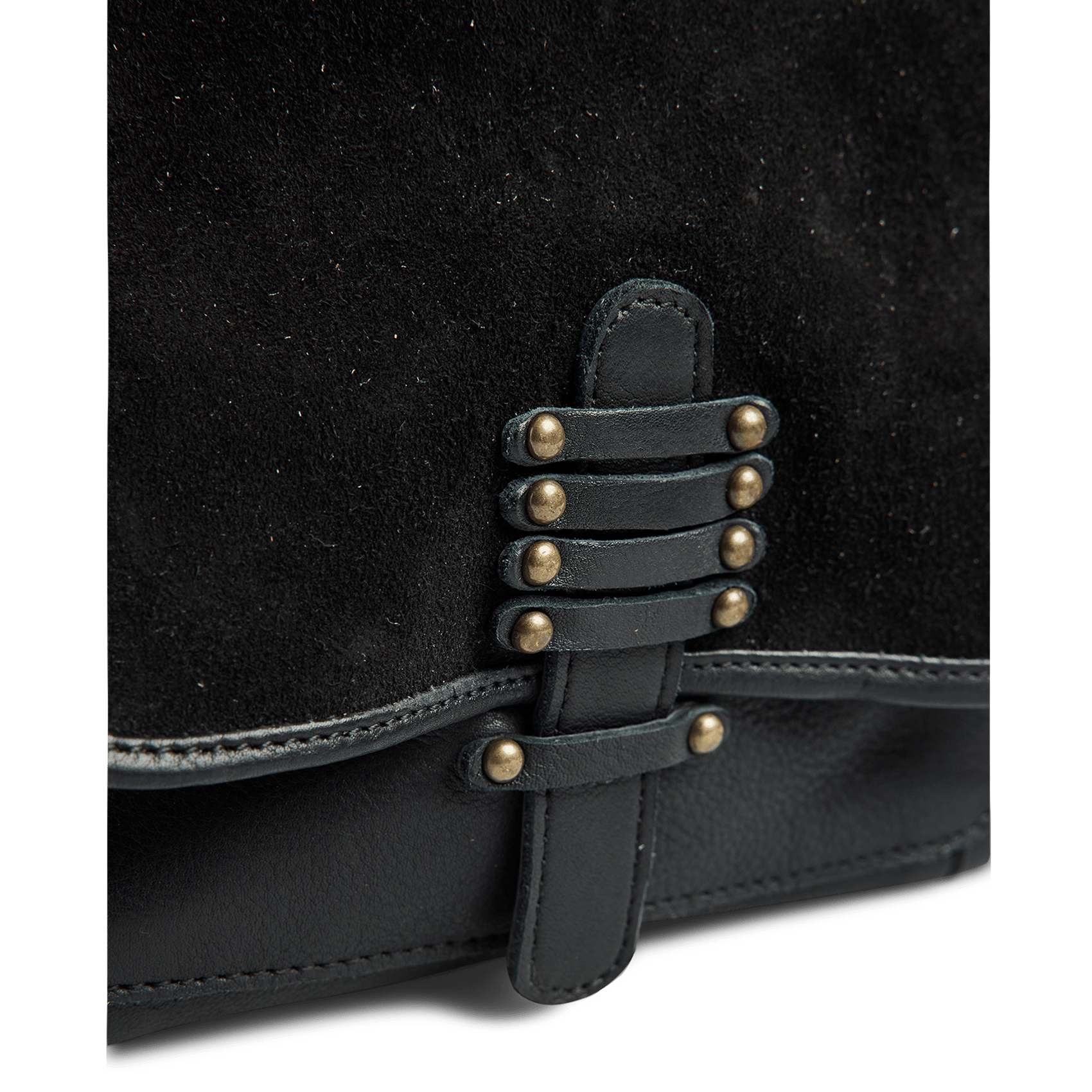 Sac bandoulière en cuir PIECES Noir