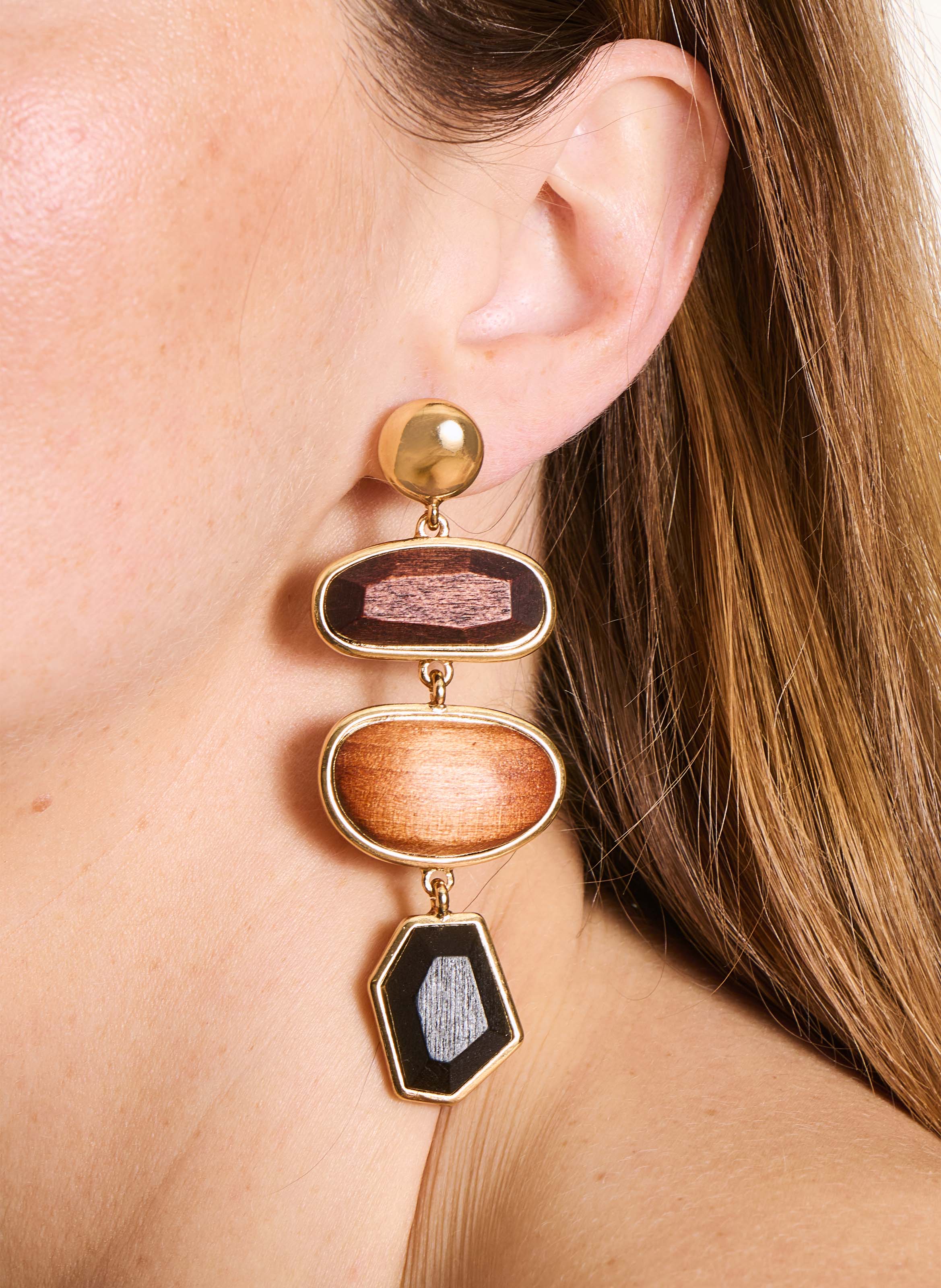 Atlantide - Hängeohrringe LA FEE MARABOUTEE Braun