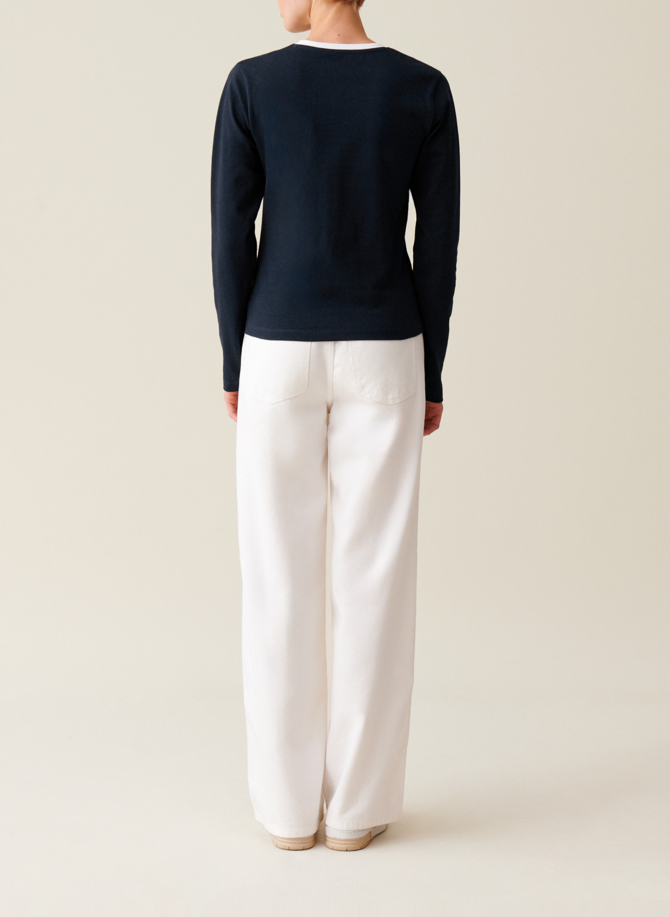 Jockoville - Langärmliges T-Shirt aus Baumwolle CLAUDIE PIERLOT Blau