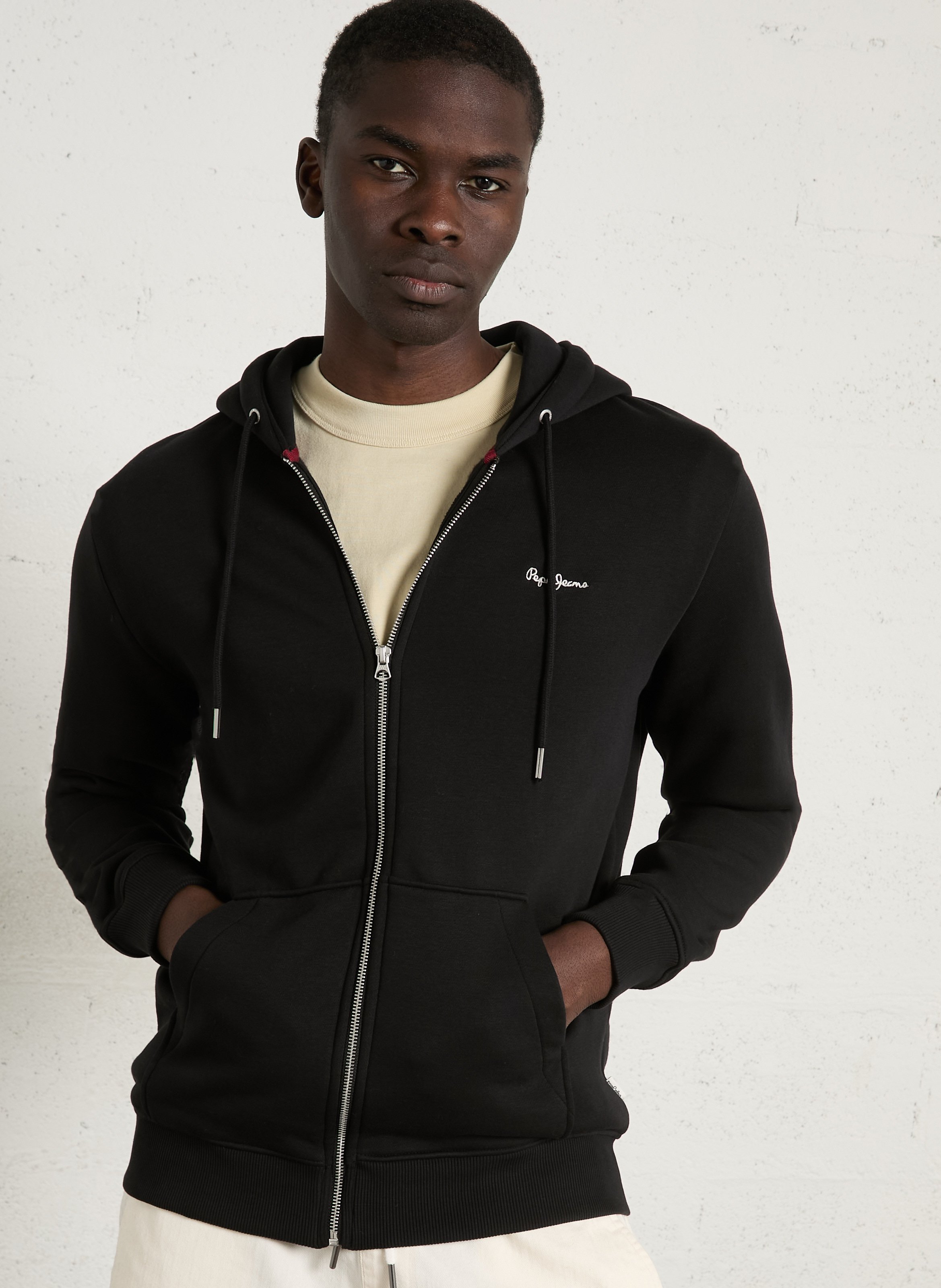 Effen hoodies met rechte pasvorm PEPE JEANS Zwart