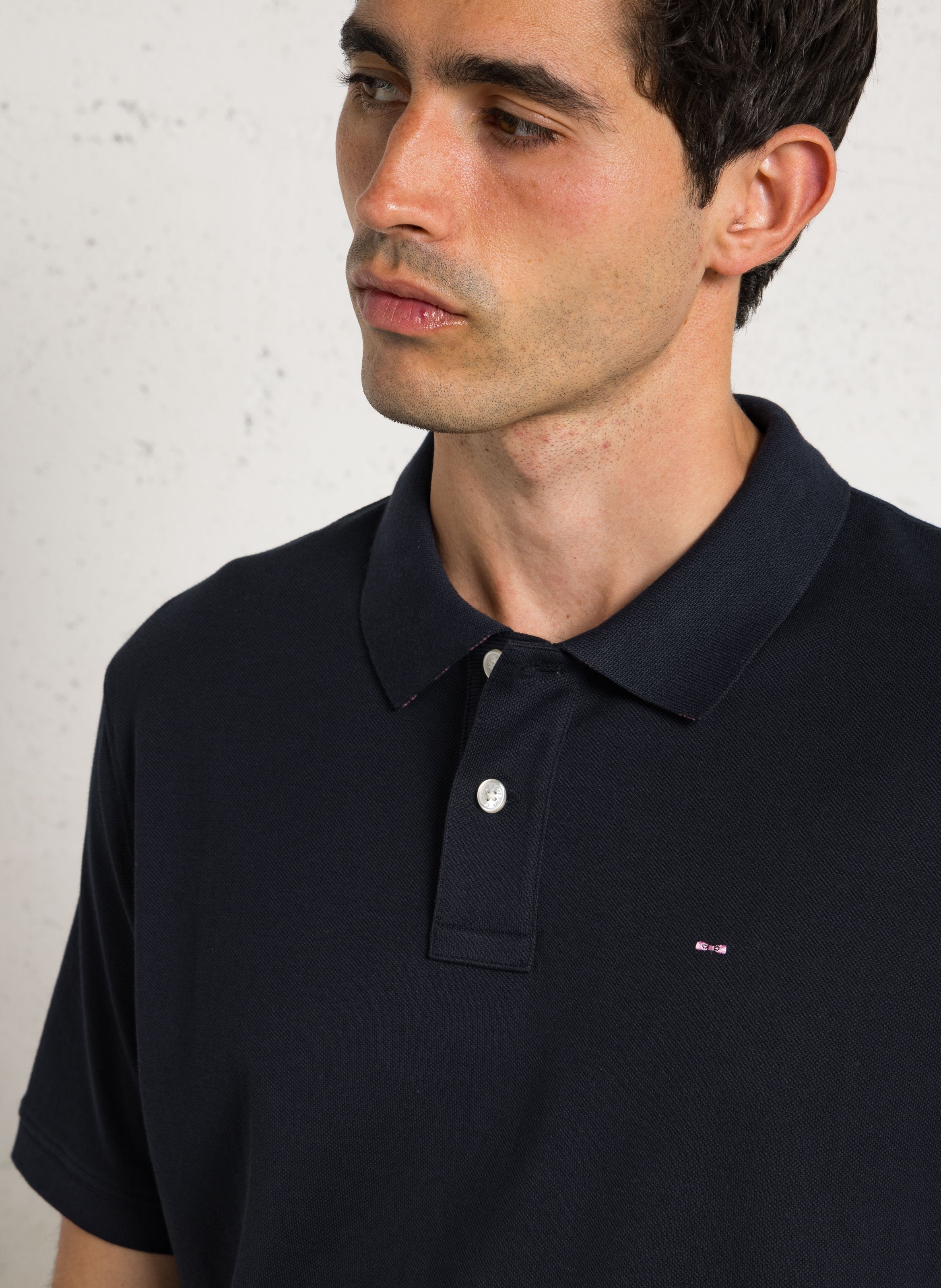 Polo droit en coton EDEN PARK Bleu