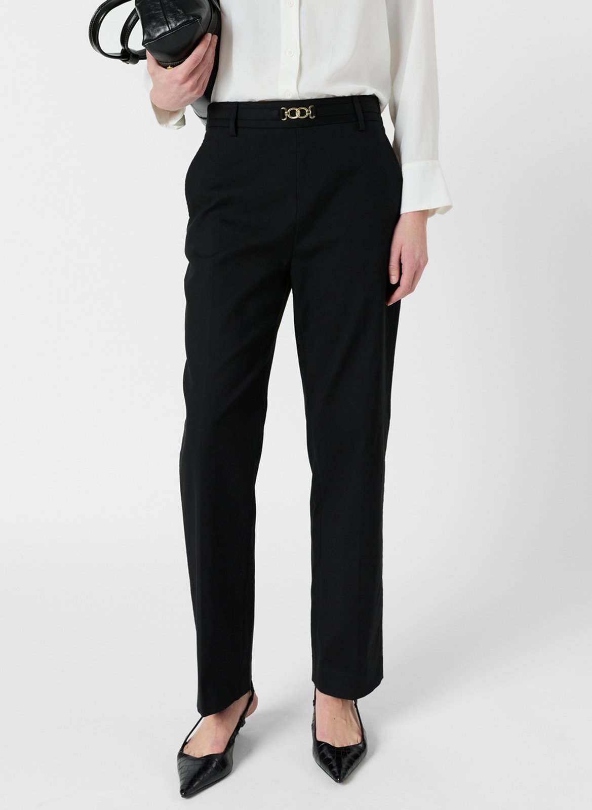 Pantalon droit en coton  GERARD DAREL Noir
