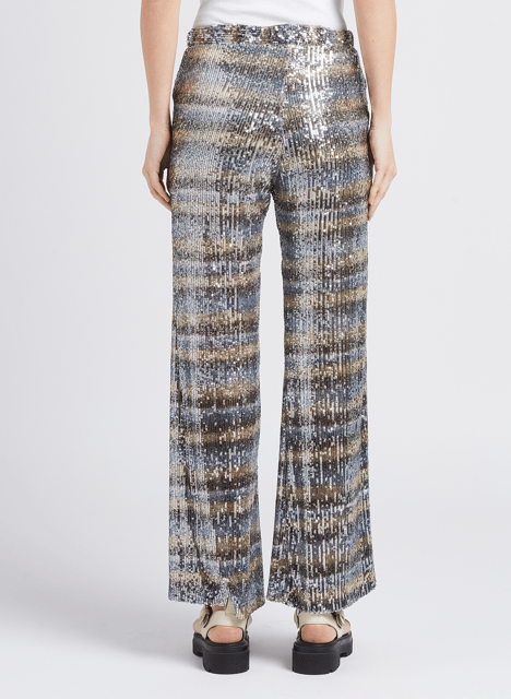 Pantalon droit à sequins imprimé IMPERIAL Doré