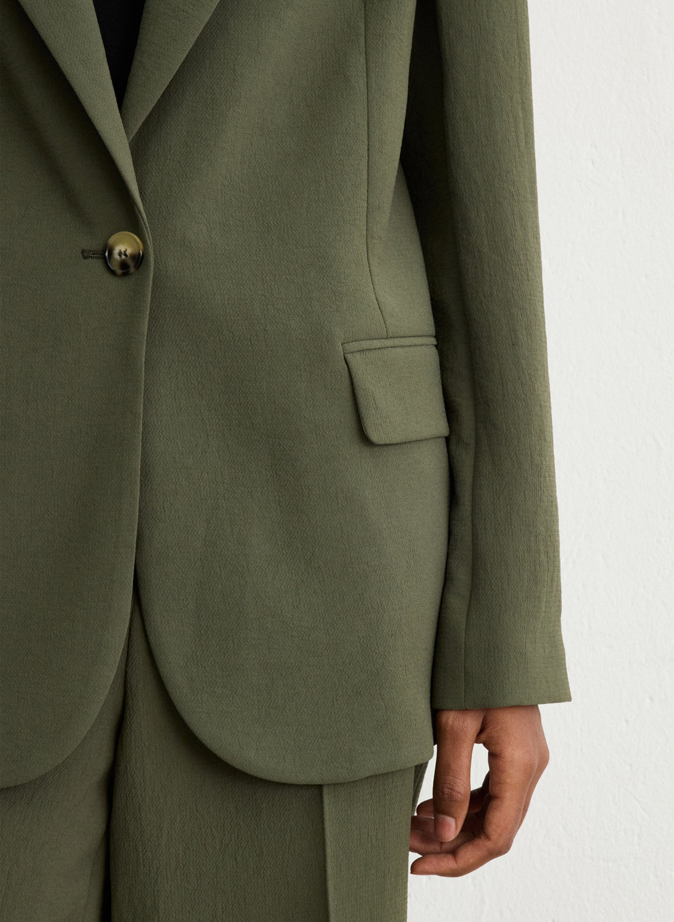 Veste col tailleur PABLO Kaki