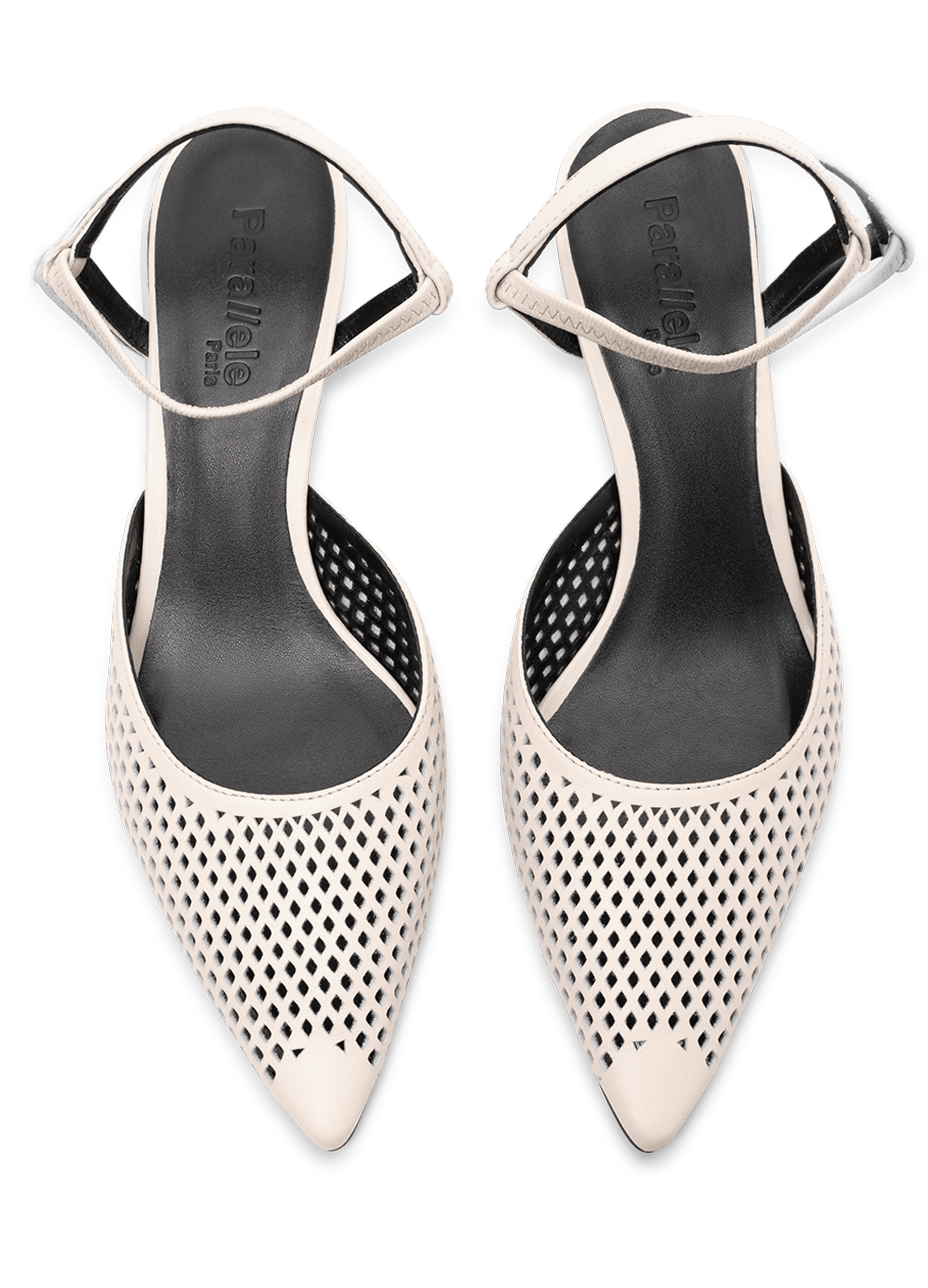 Slingback en cuir nappa latte PARALLELE PARIS Blanc