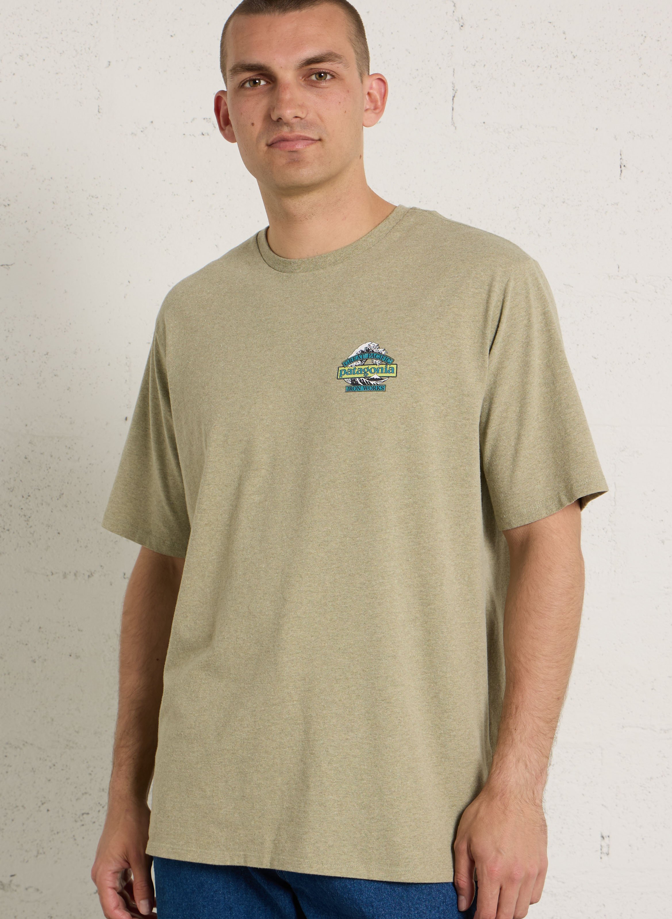 Straight recycled cotton-blend round-neck T-shirt PATAGONIA