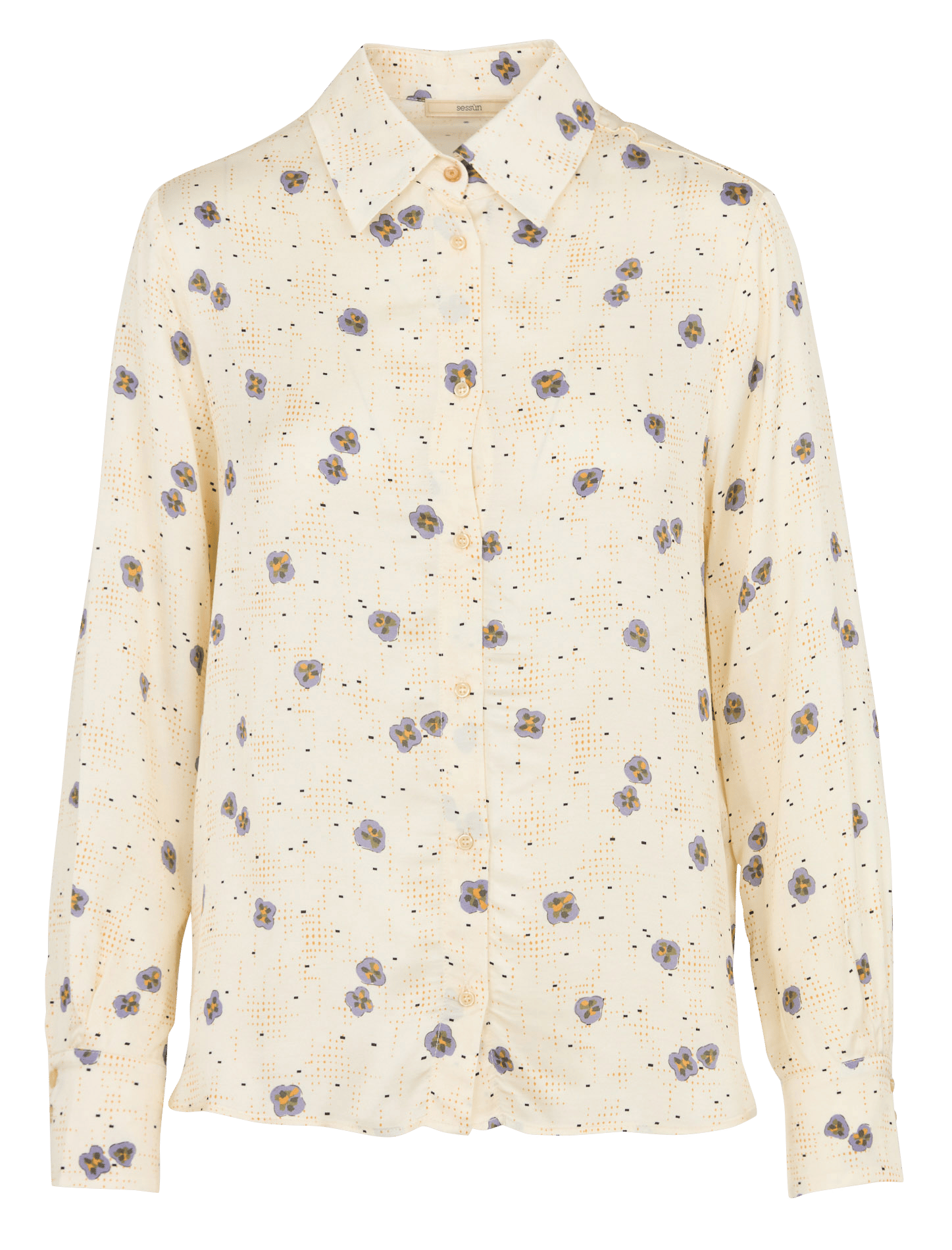 Ärmellose Bluse mit klassischem Kragen und Print SESSUN Mehrfarbig