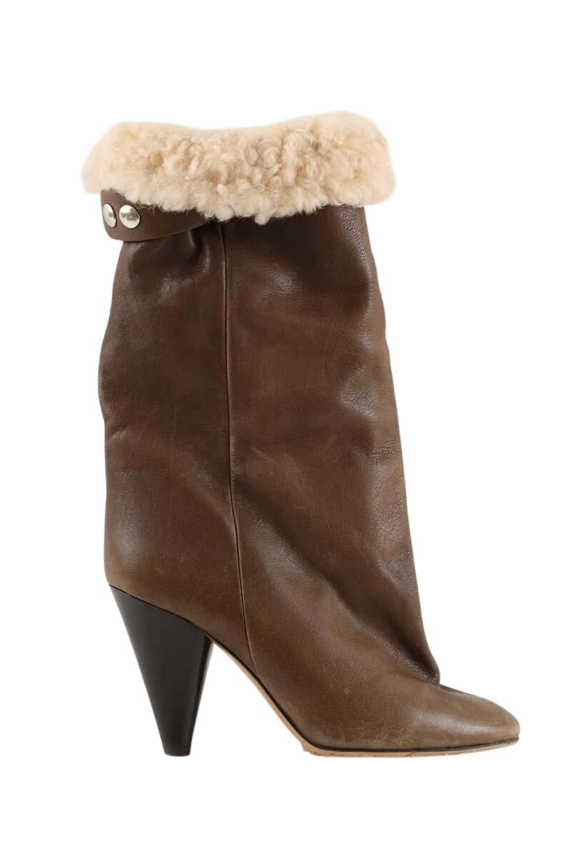 Lined boots ISABEL MARANT - Seconde Main Brown