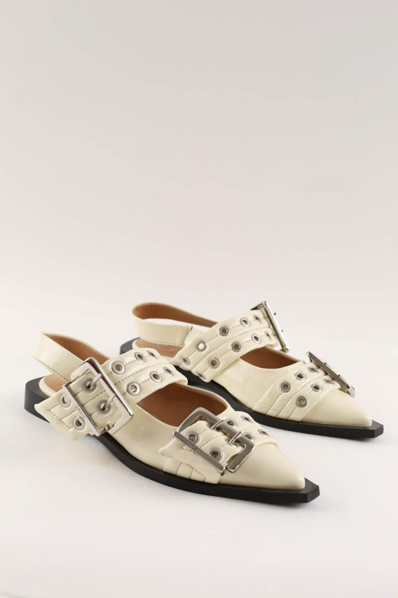 Ballet pumps GANNI - Seconde Main White