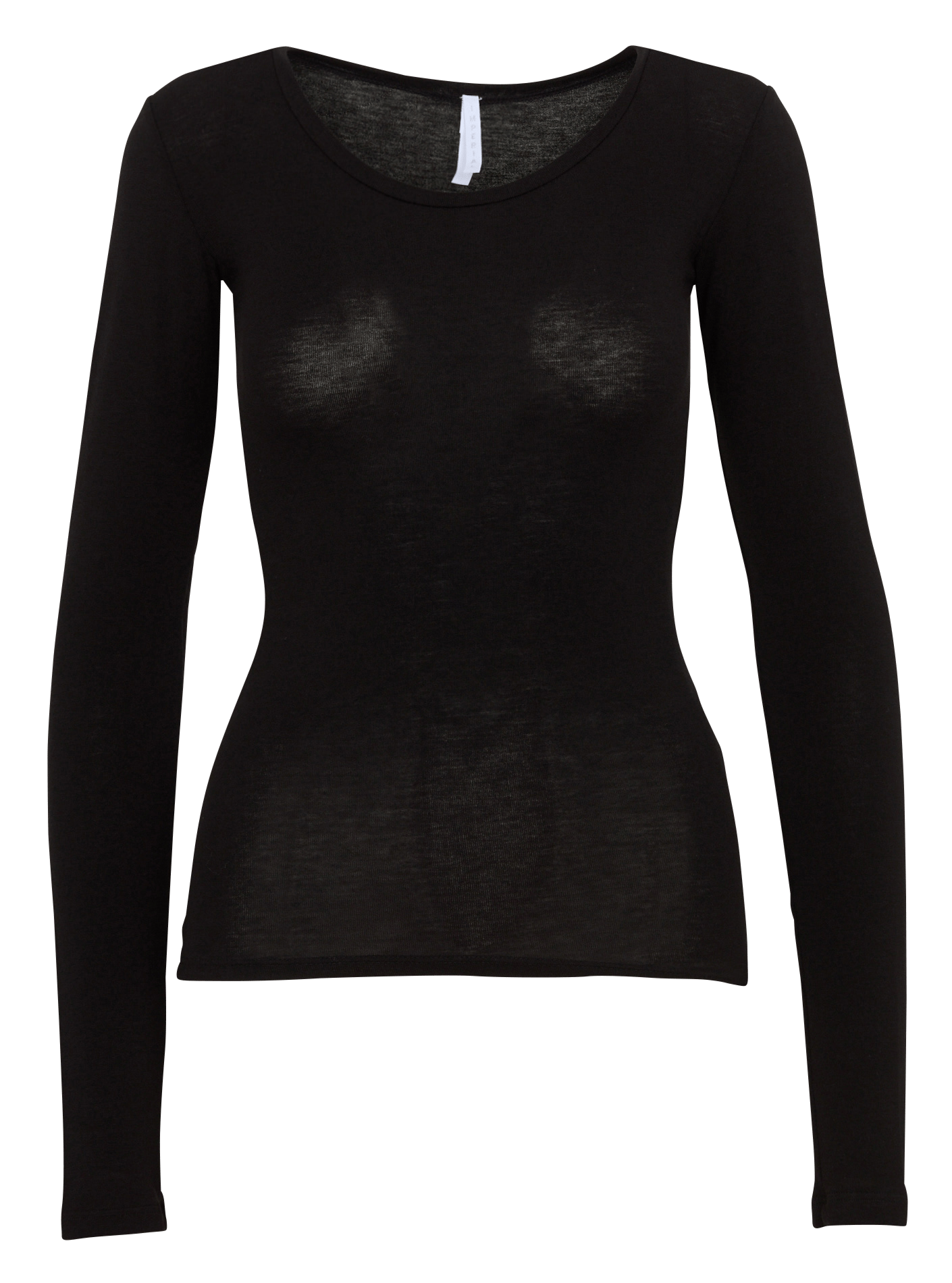 Round-neck wool-blend T-shirt IMPERIAL Black