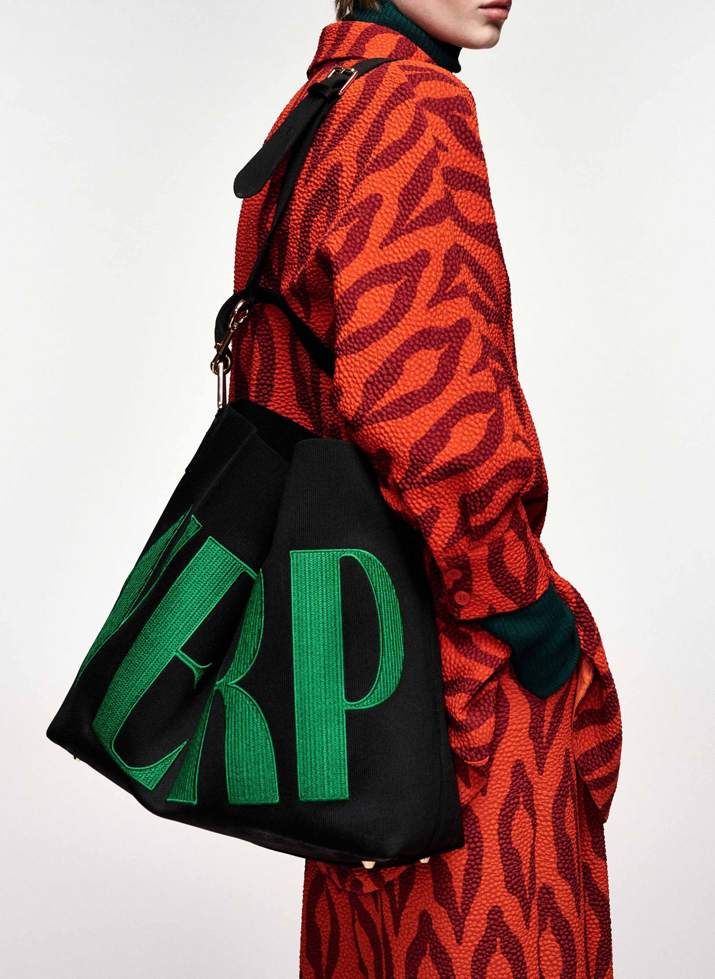 Sac shopping imprimé ESSENTIEL ANTWERP Black
