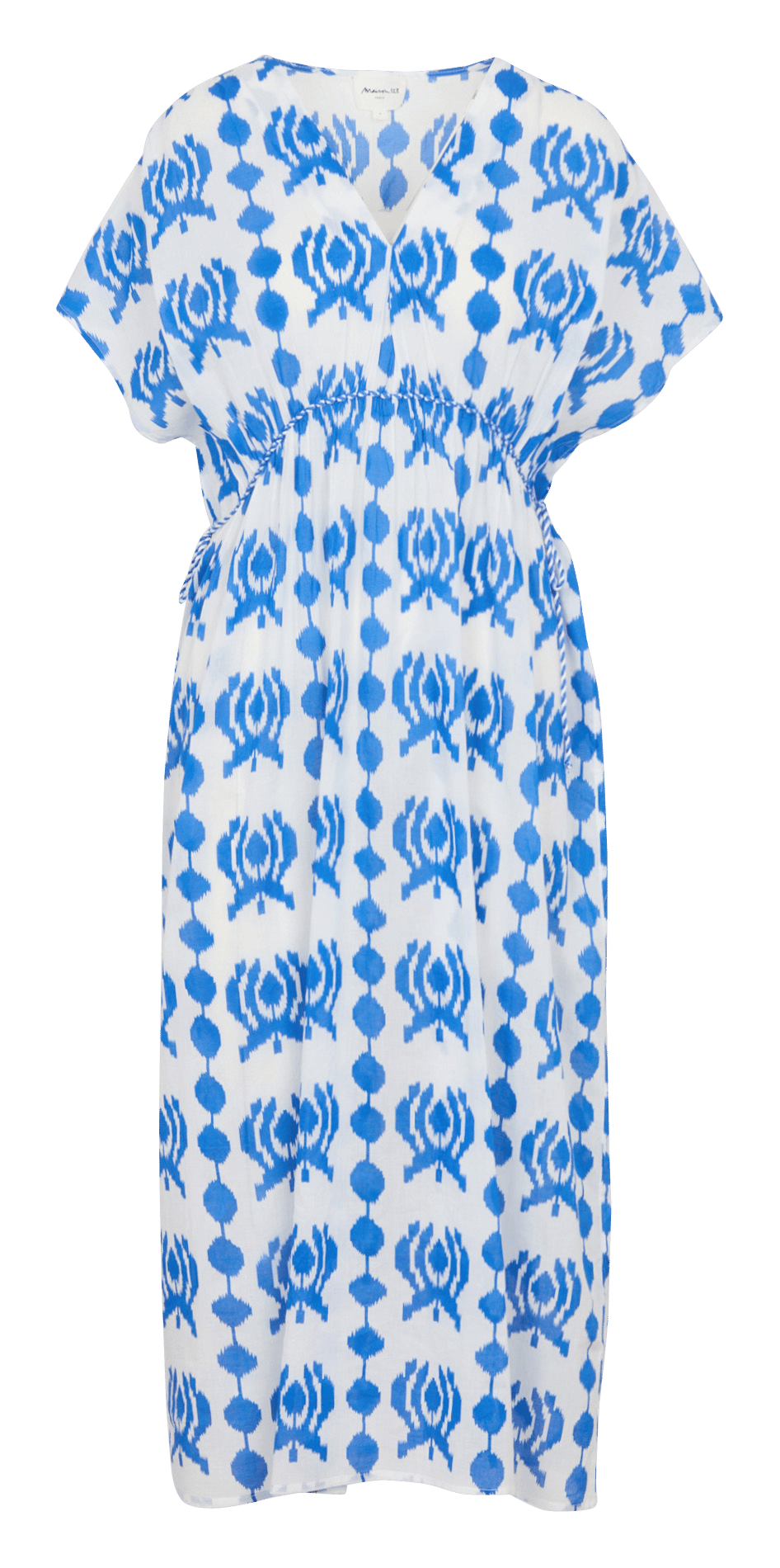 Robe longue ample col V imprimée MAISON 123 Bleu