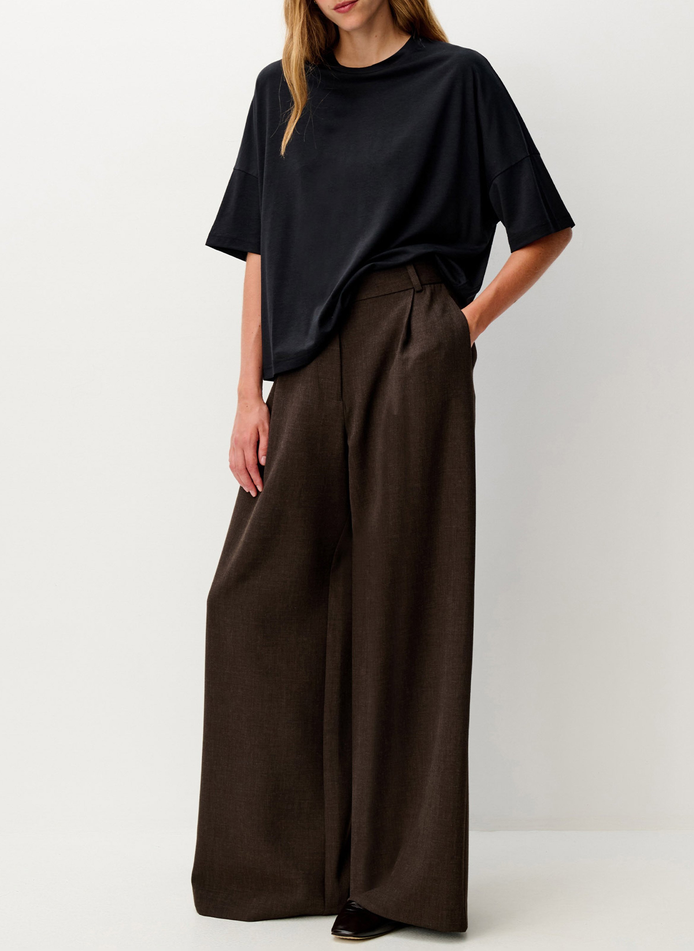 Tee-shirt oversize col rond | Noir SESSUN Femme