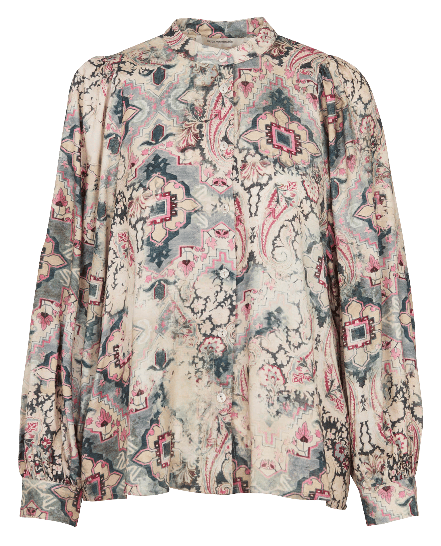 Chemise col rond  LA FEE MARABOUTEE Blanc